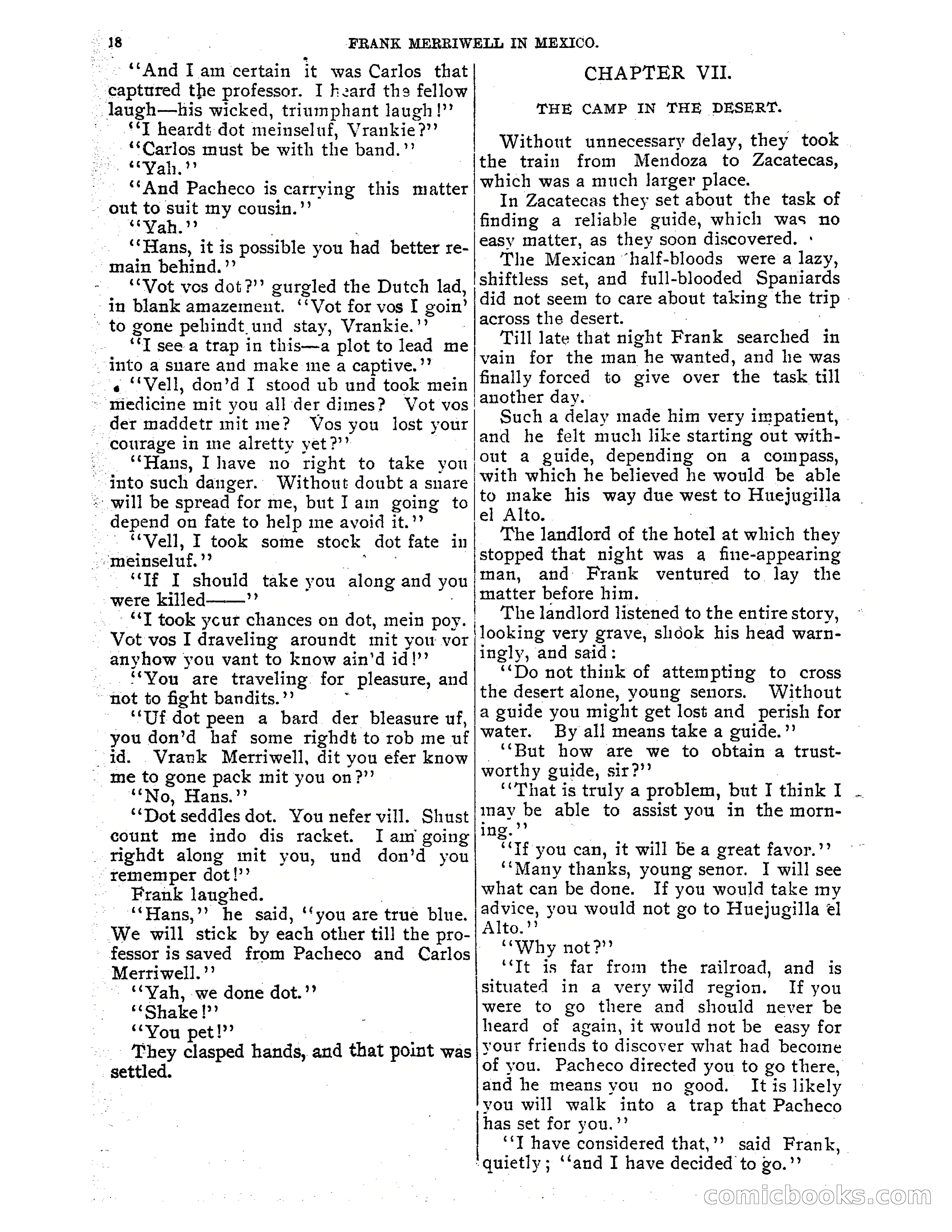 Frank Merriwell in Mexico: The Search for the Silver Palace — page 20 of 35
