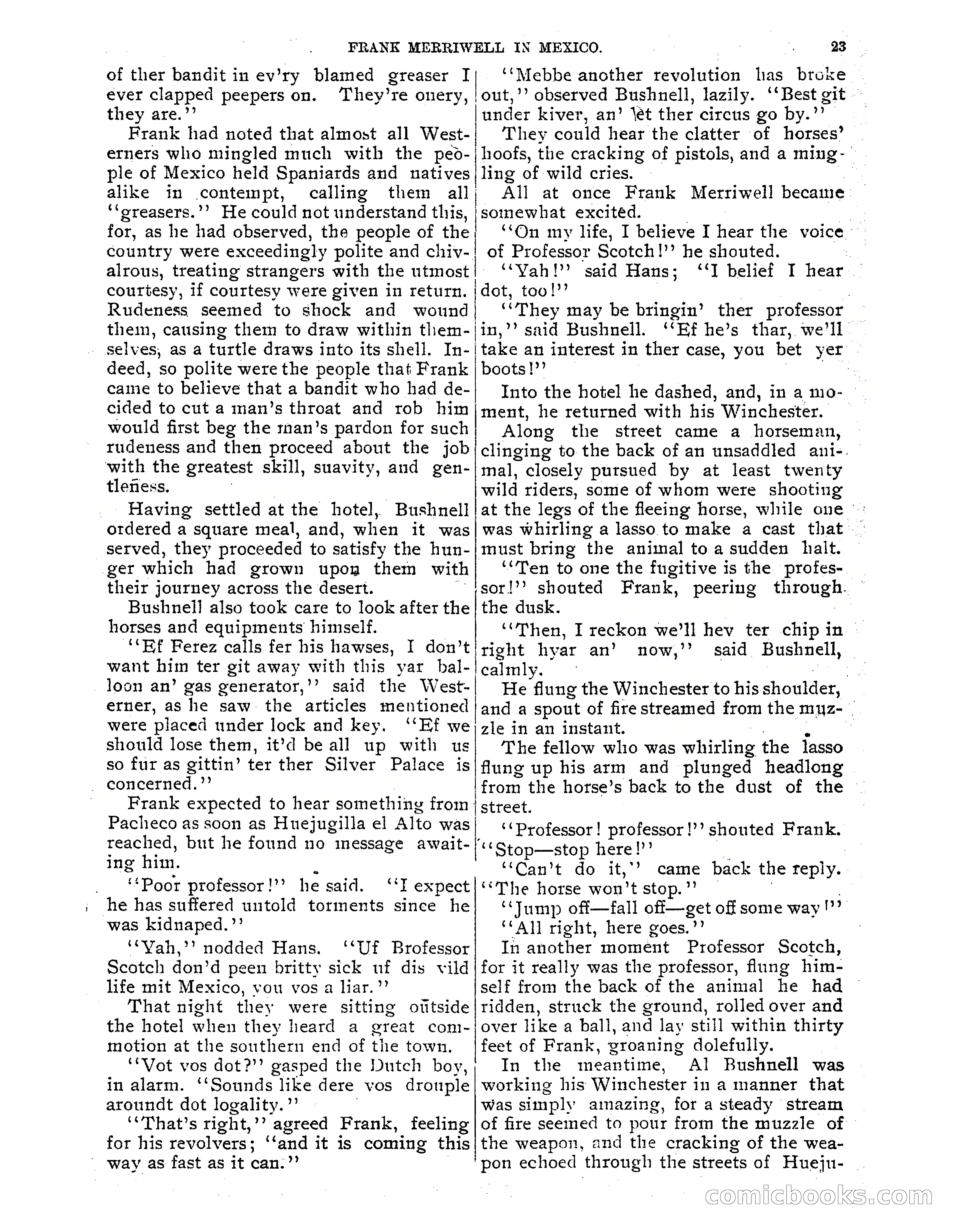 Frank Merriwell in Mexico: The Search for the Silver Palace — page 25 of 35