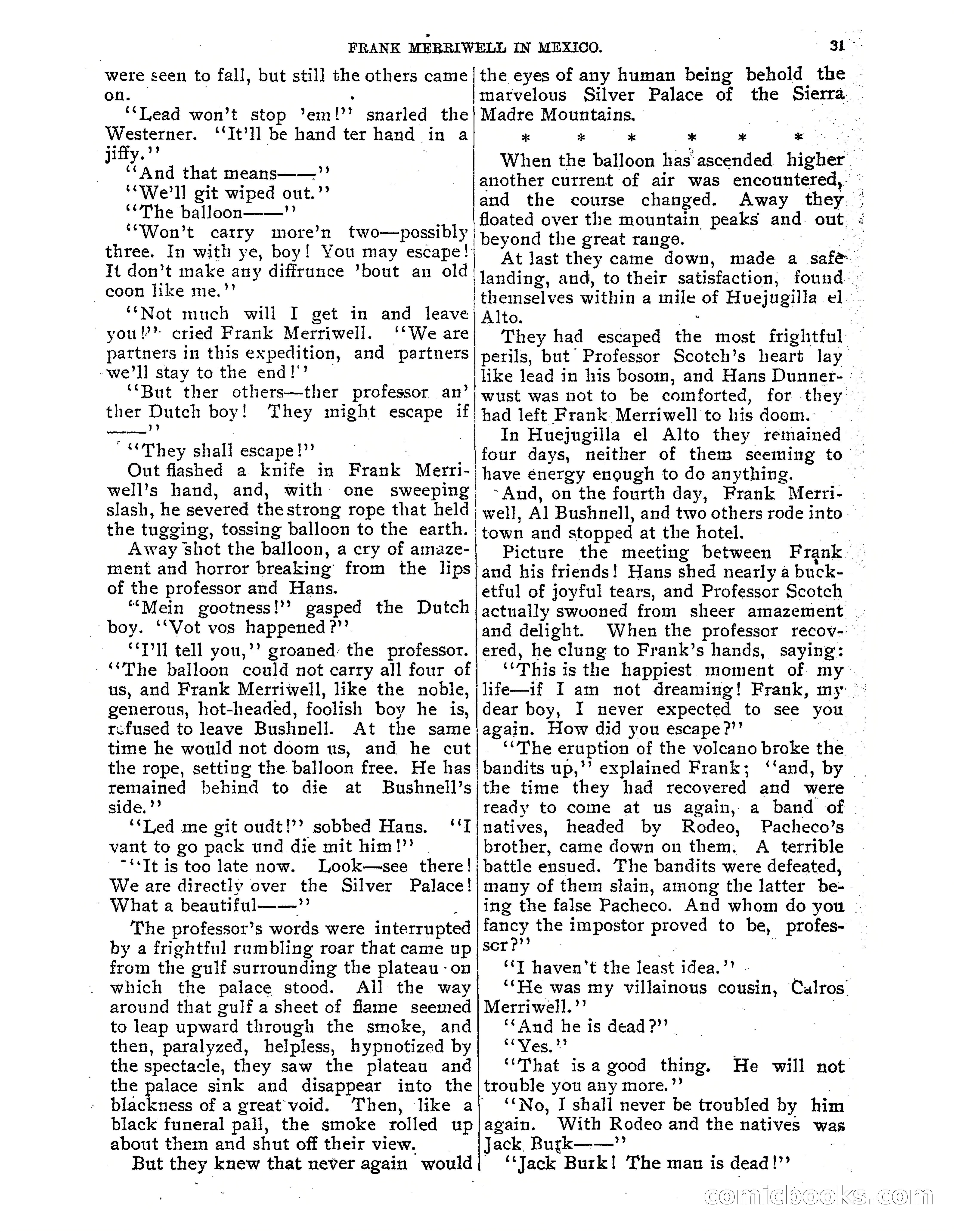 Frank Merriwell in Mexico: The Search for the Silver Palace — page 33 of 35