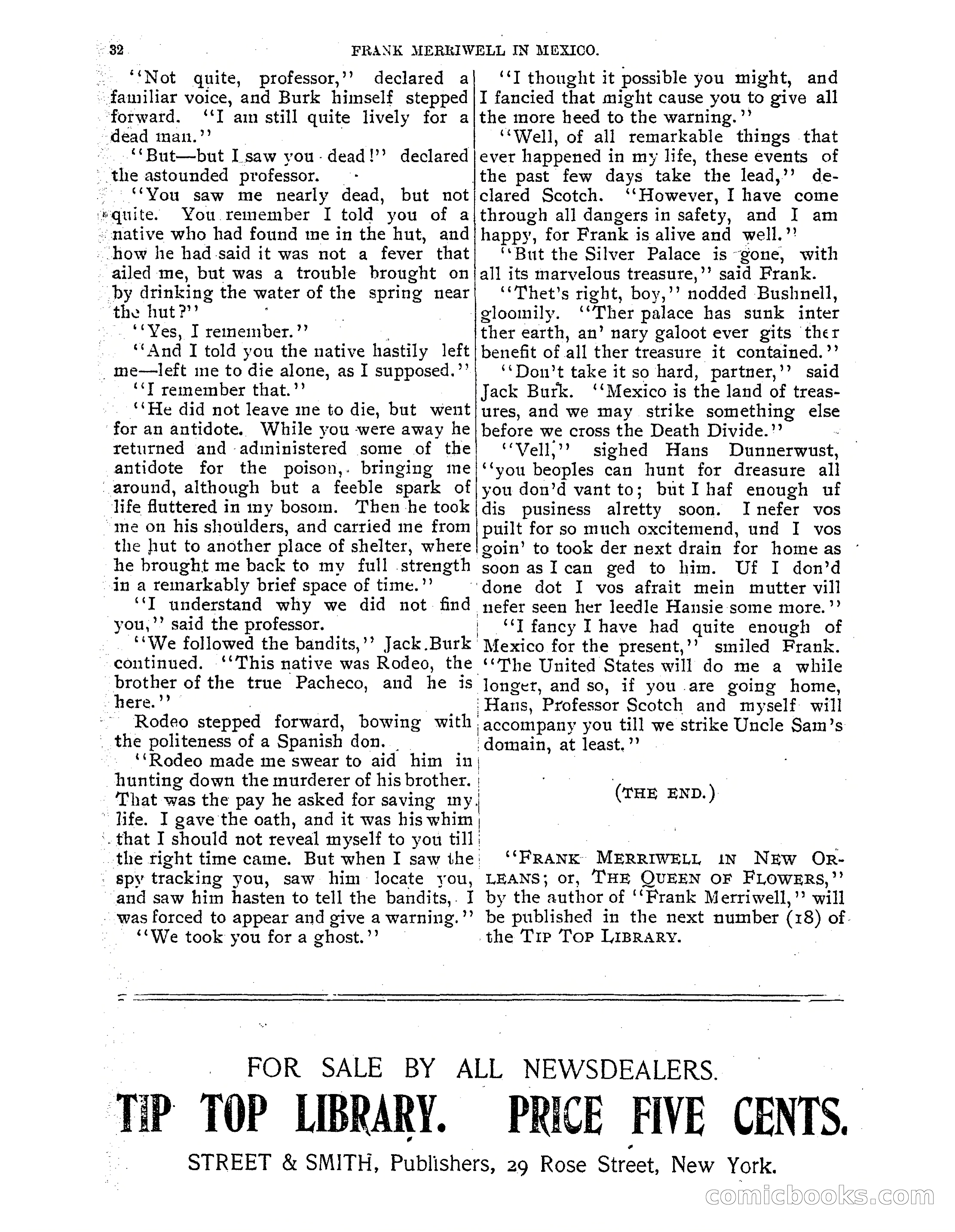 Frank Merriwell in Mexico: The Search for the Silver Palace — page 34 of 35