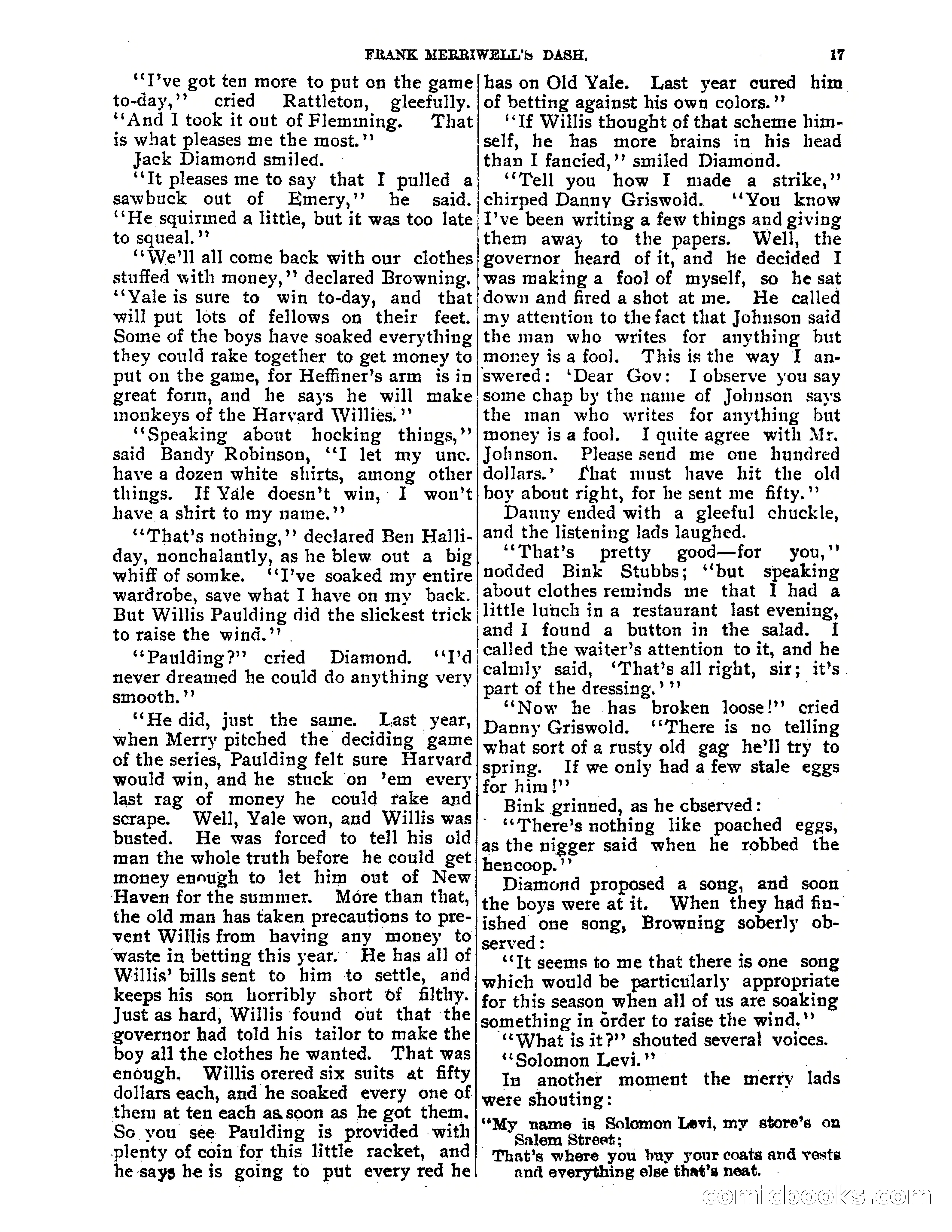 Tip Top Weekly No. 52: Frank Merriwell's Dash — page 21 of 37