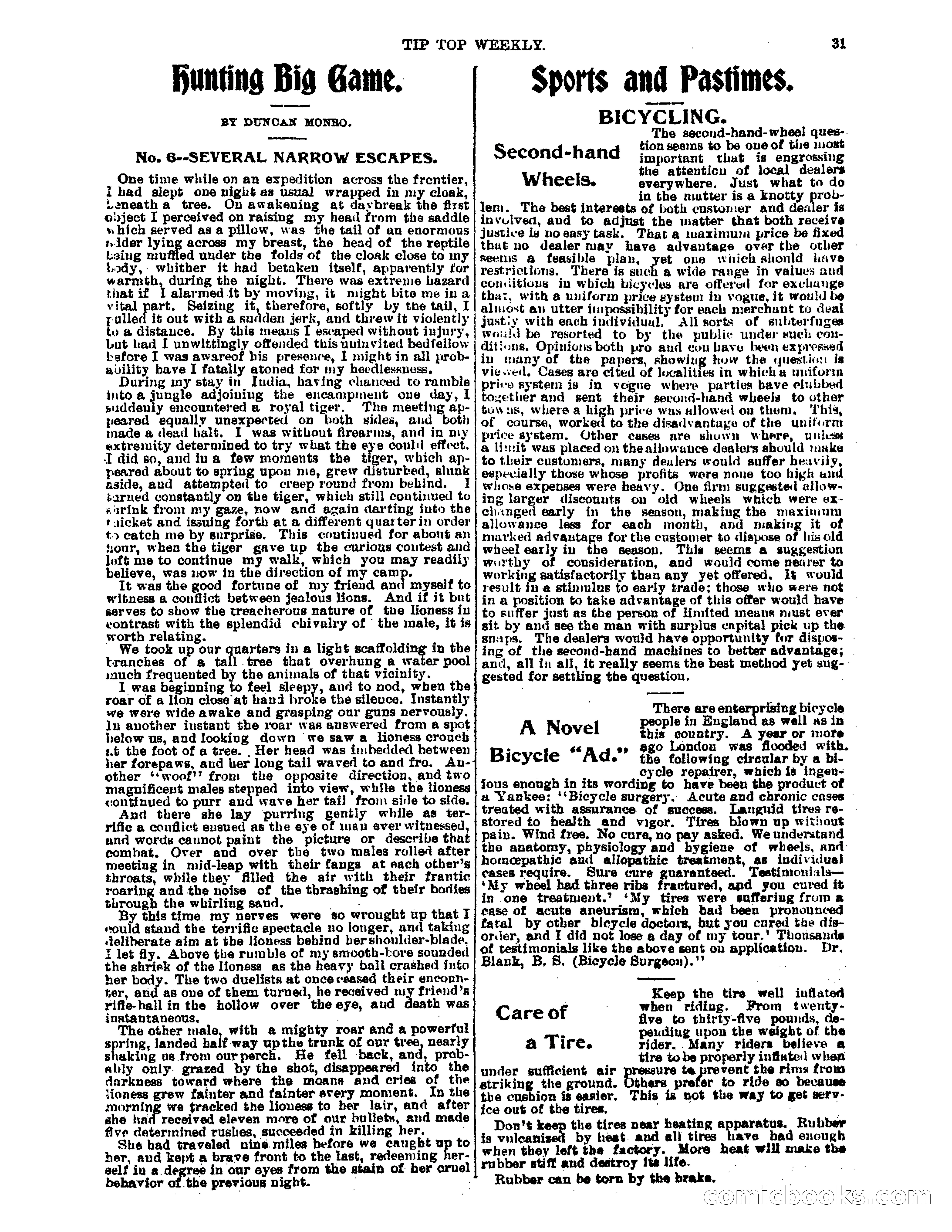 Tip Top Weekly No. 52: Frank Merriwell's Dash — page 35 of 37