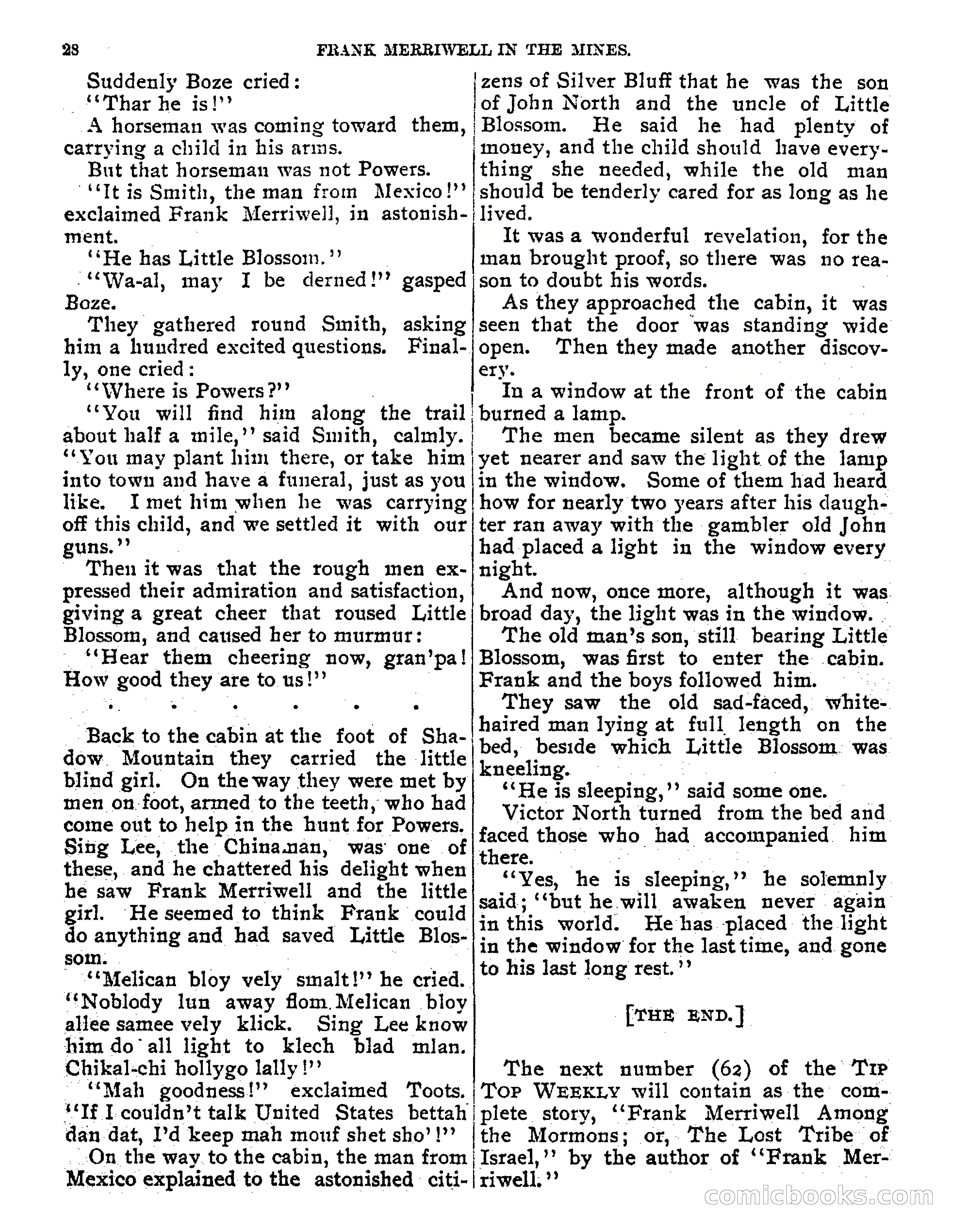 Tip Top Weekly No. 61: Frank Merriwell in the Mines — page 30 of 35