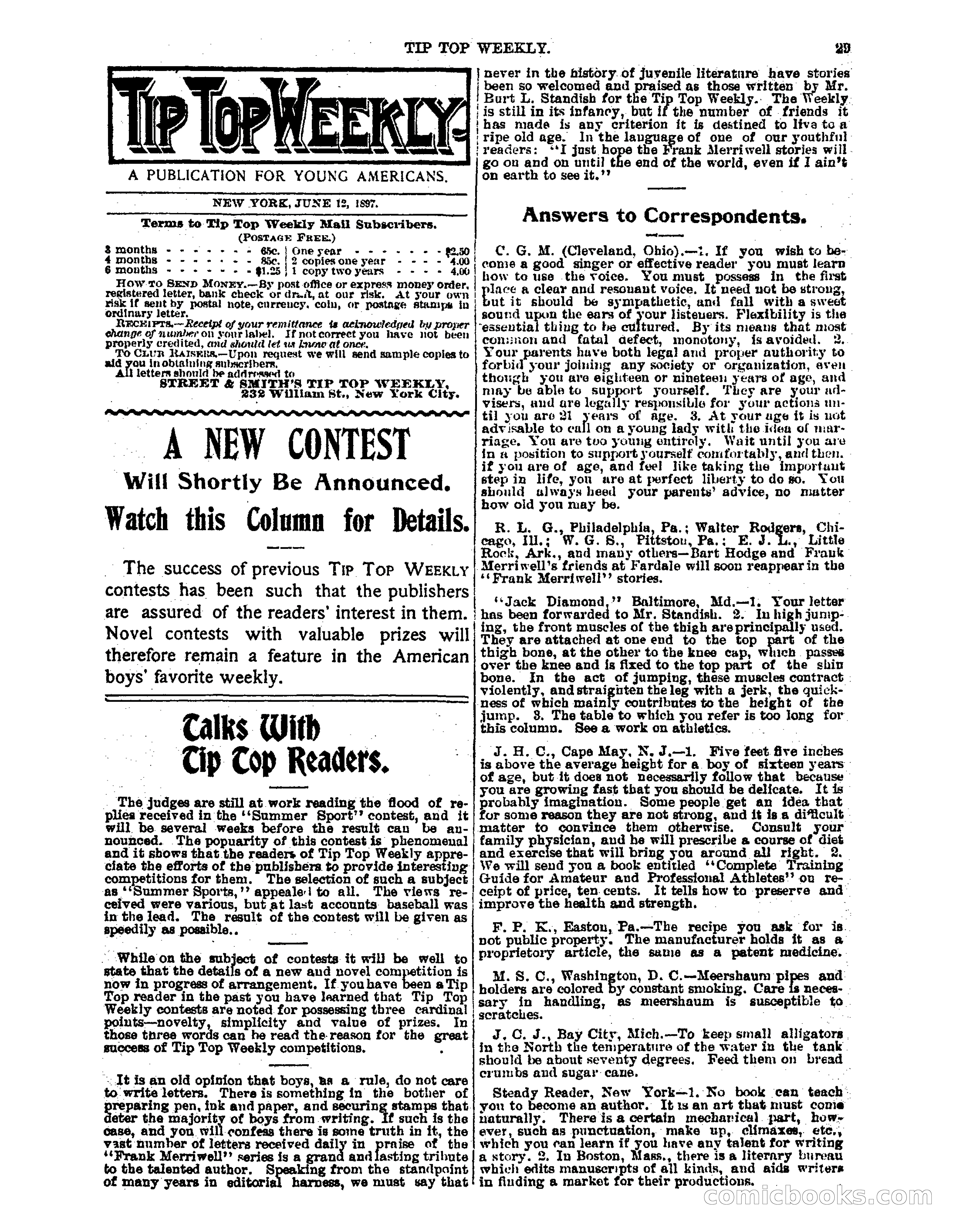 Tip Top Weekly No. 61: Frank Merriwell in the Mines — page 31 of 35