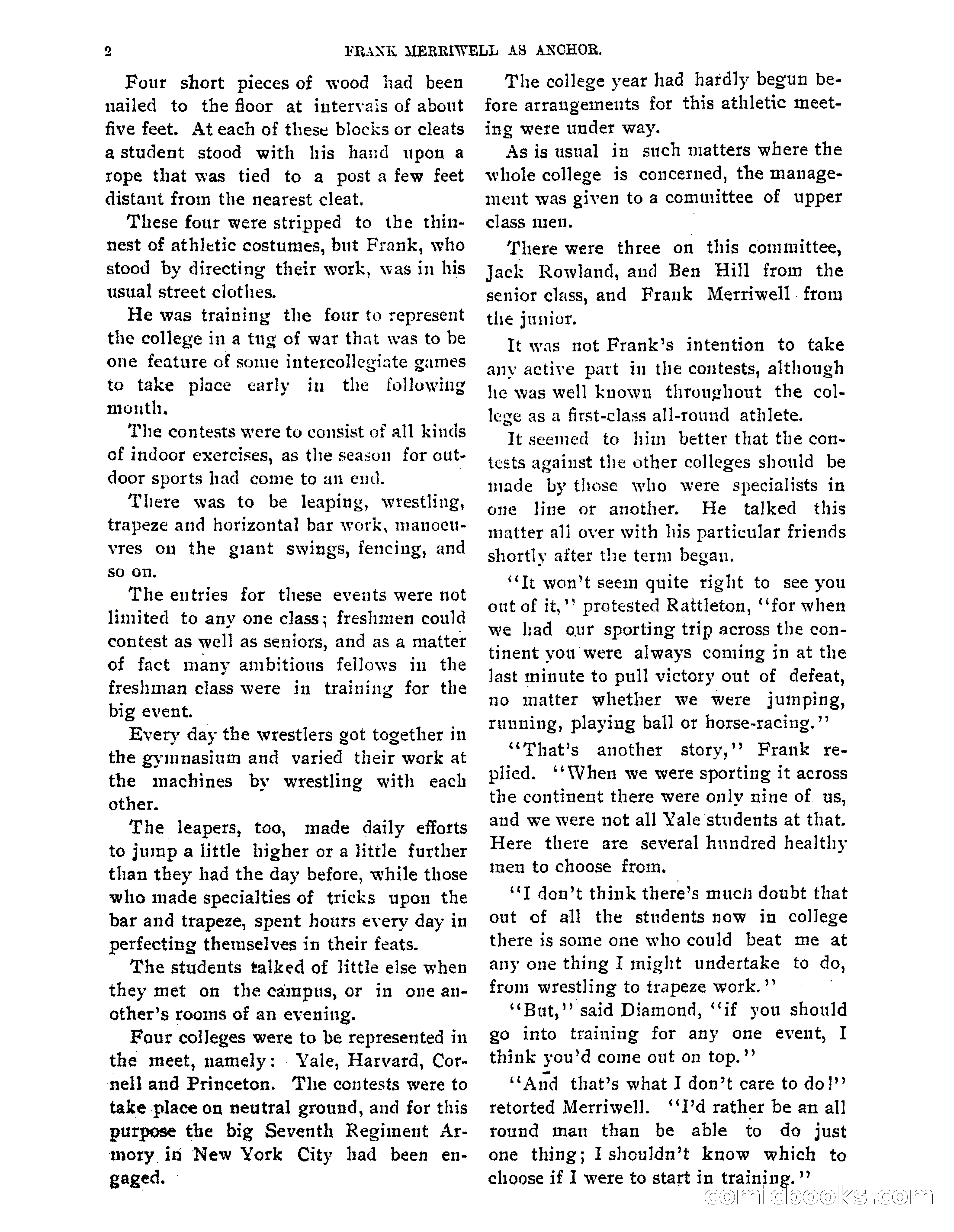 Tip Top Weekly No. 80: Frank Merriwell as 'Anchor' — page 4 of 35