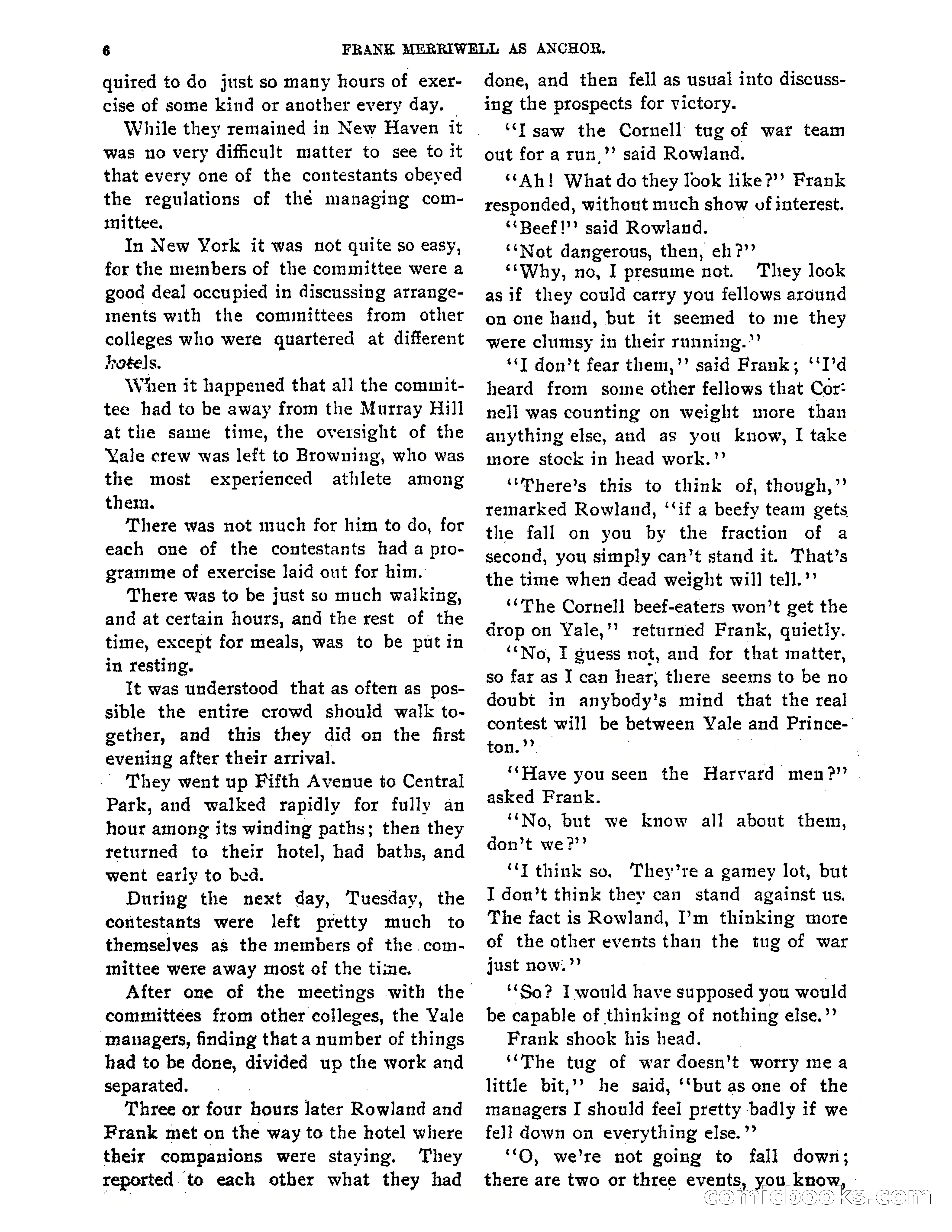 Tip Top Weekly No. 80: Frank Merriwell as 'Anchor' — page 8 of 35