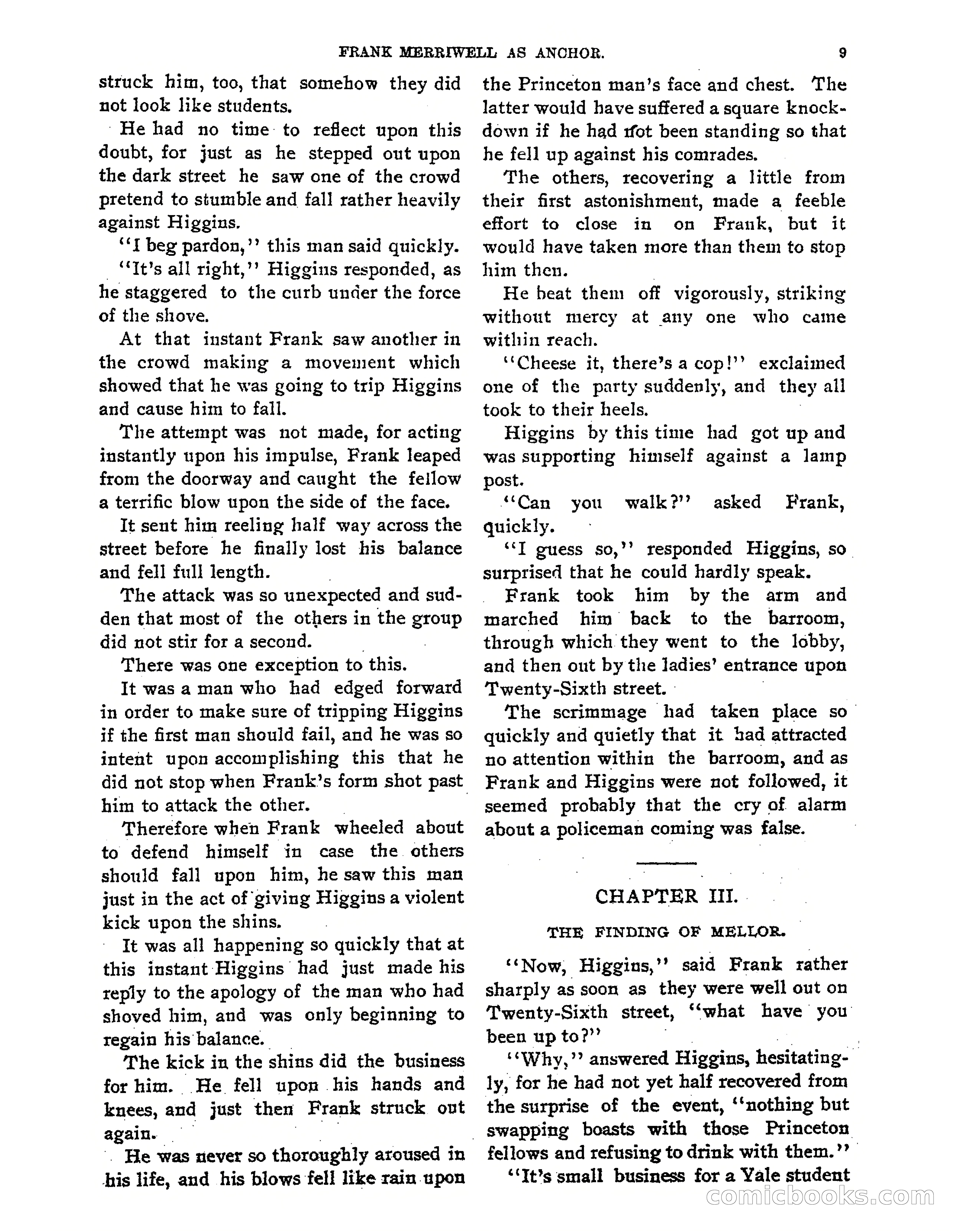 Tip Top Weekly No. 80: Frank Merriwell as 'Anchor' — page 11 of 35
