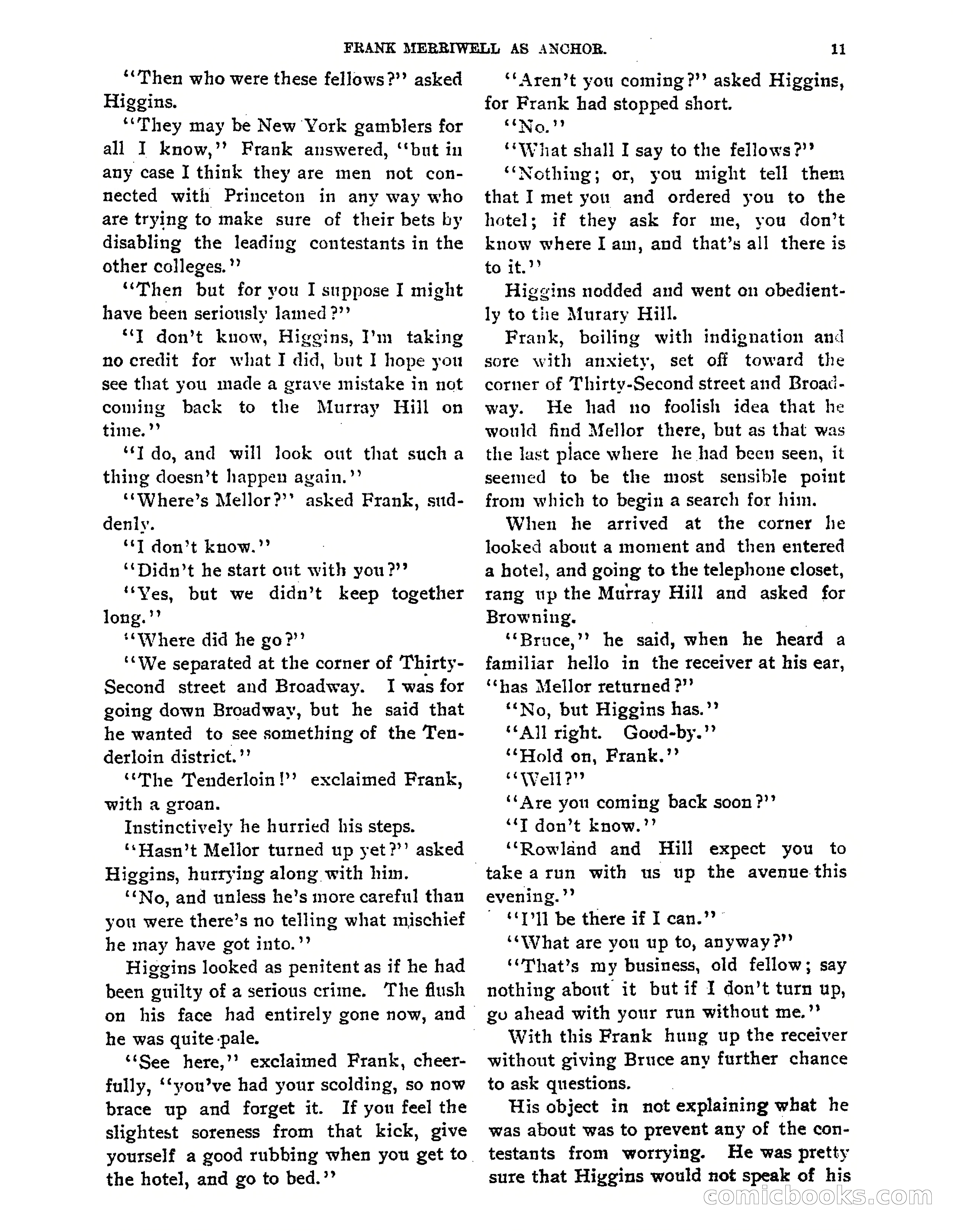 Tip Top Weekly No. 80: Frank Merriwell as 'Anchor' — page 13 of 35