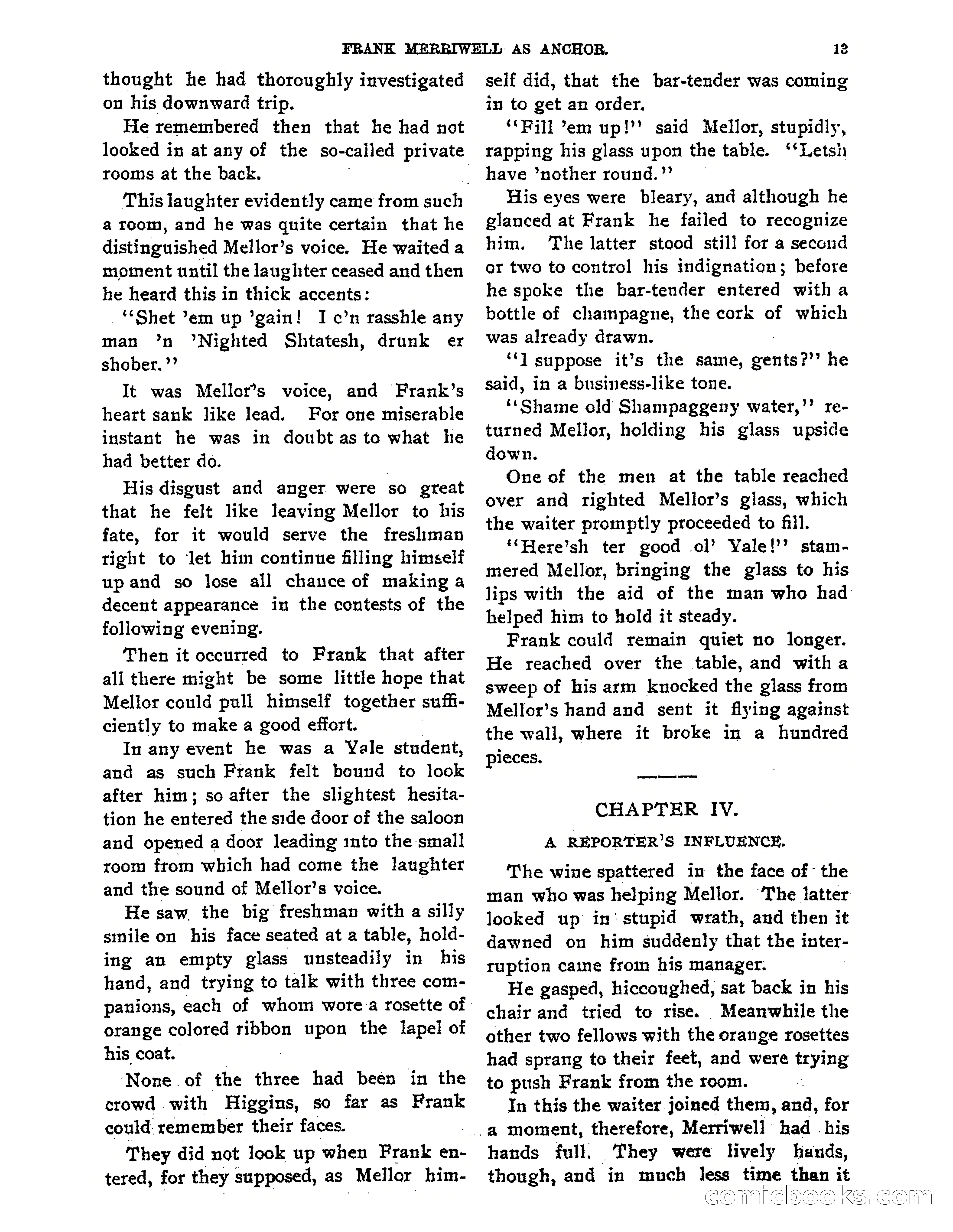 Tip Top Weekly No. 80: Frank Merriwell as 'Anchor' — page 15 of 35