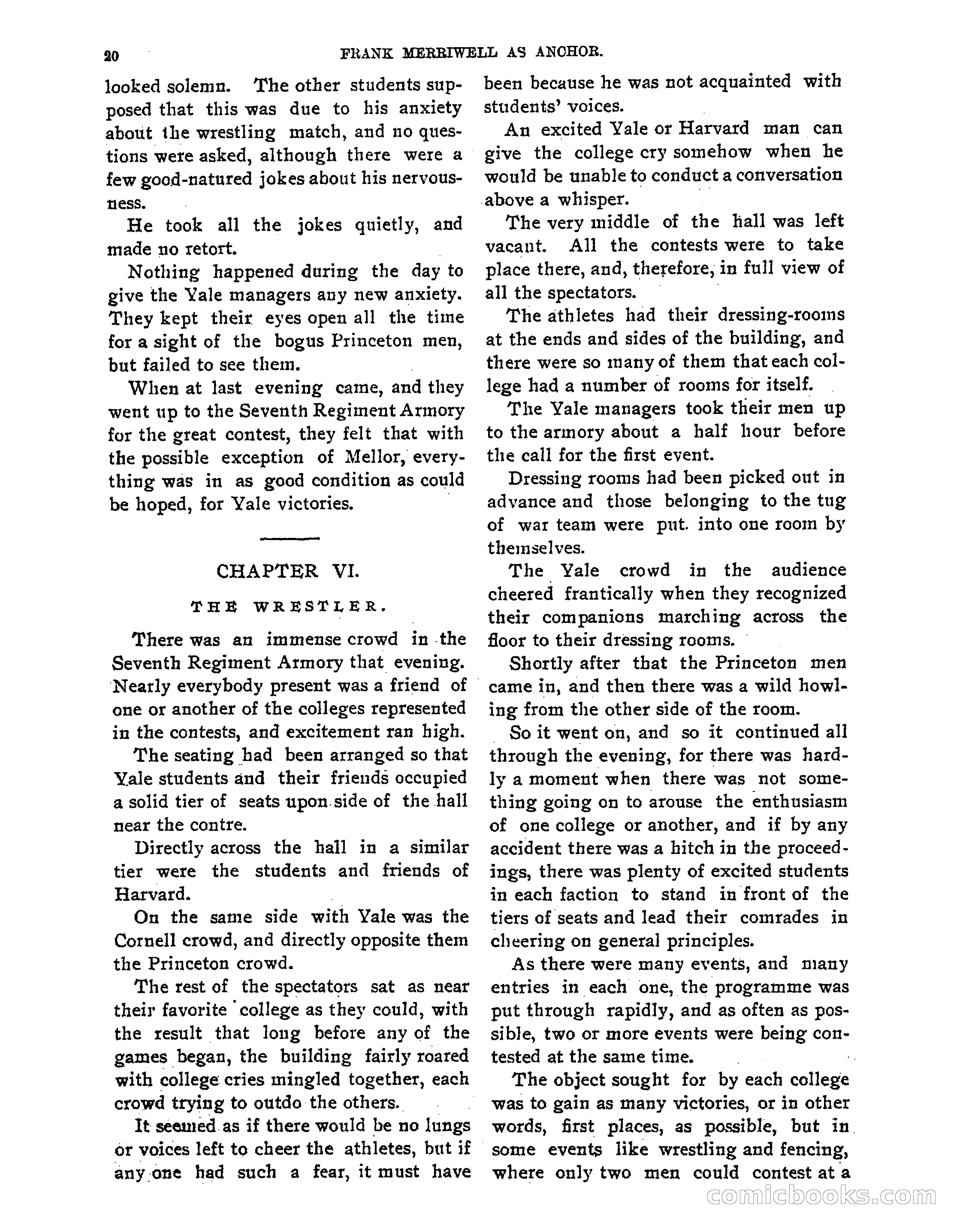 Tip Top Weekly No. 80: Frank Merriwell as 'Anchor' — page 22 of 35