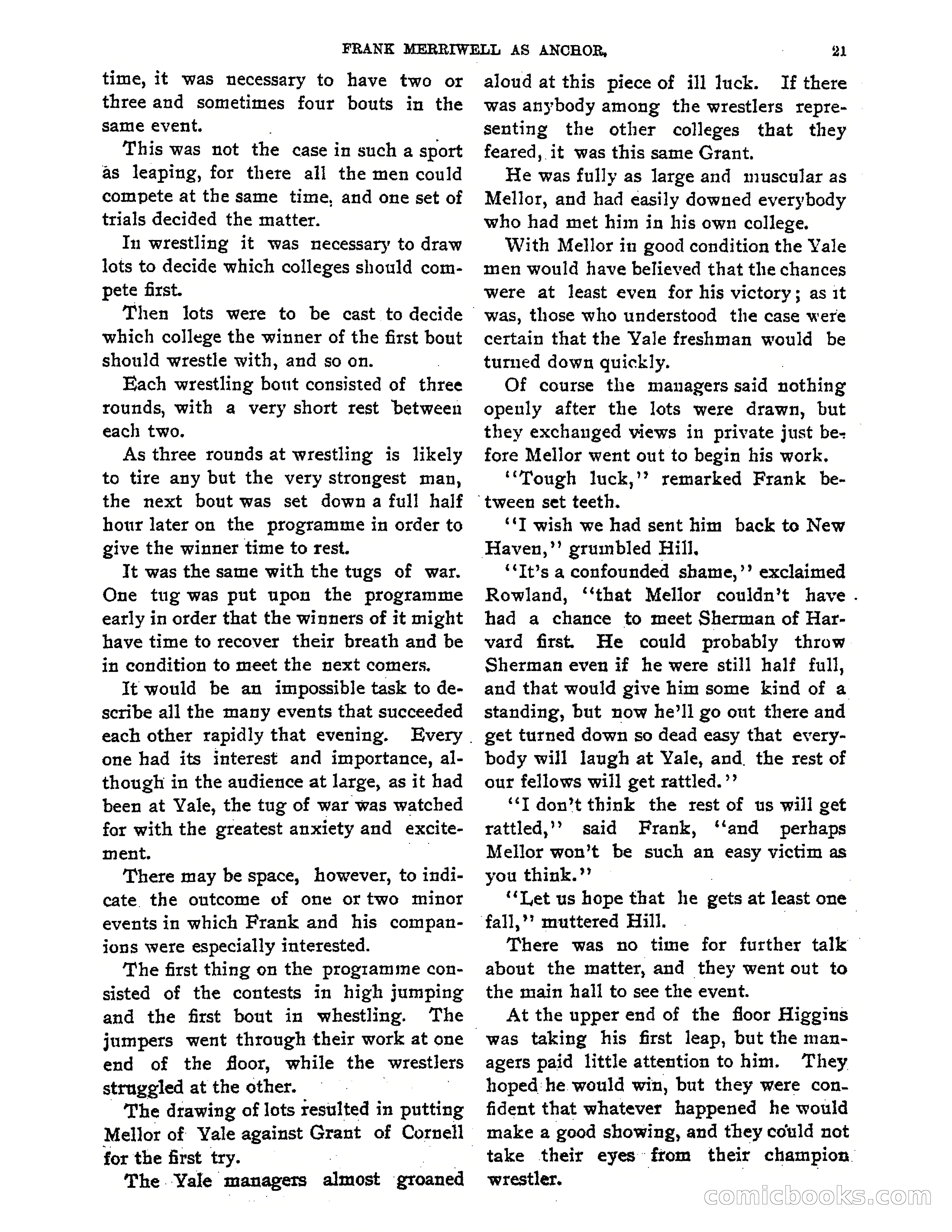 Tip Top Weekly No. 80: Frank Merriwell as 'Anchor' — page 23 of 35
