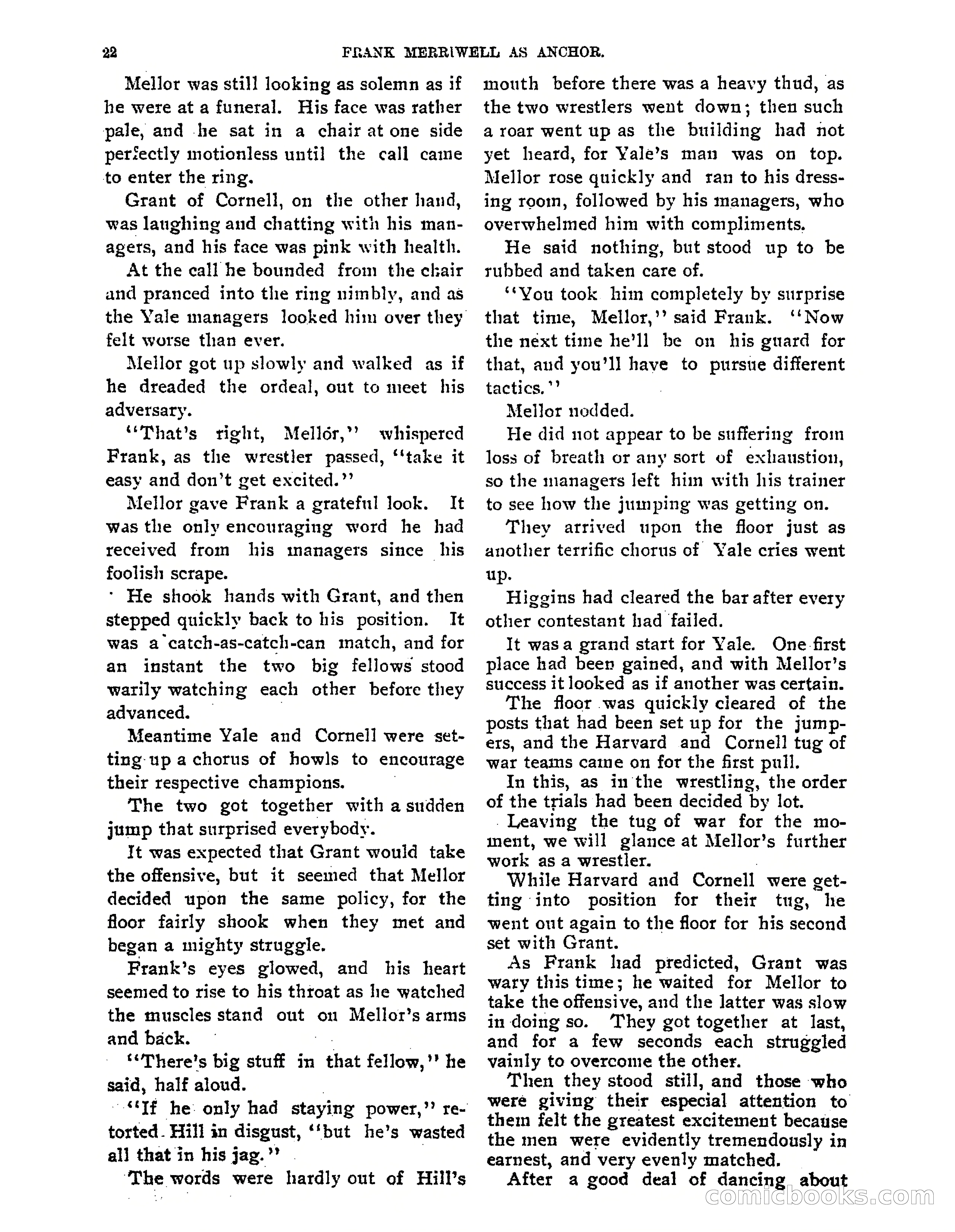 Tip Top Weekly No. 80: Frank Merriwell as 'Anchor' — page 24 of 35
