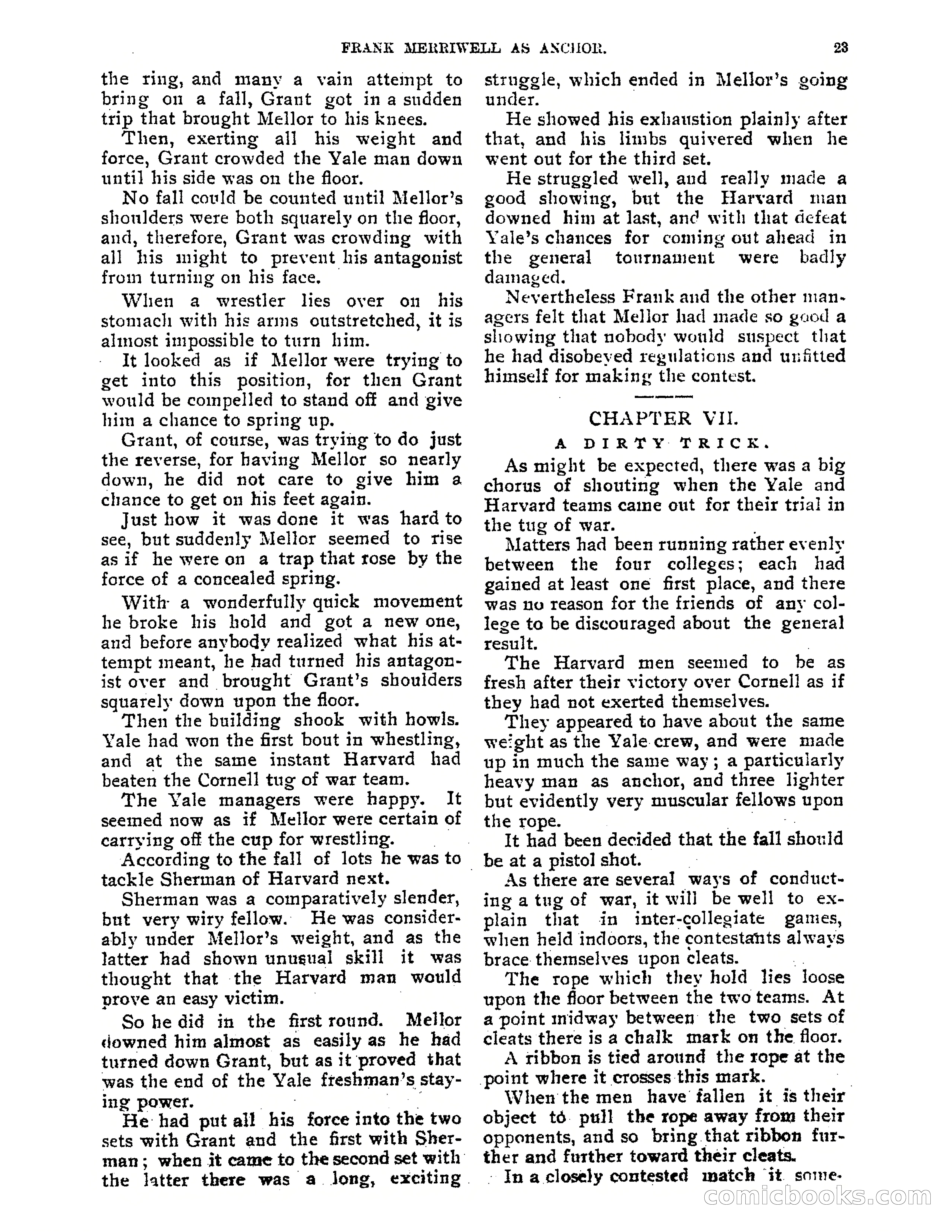 Tip Top Weekly No. 80: Frank Merriwell as 'Anchor' — page 25 of 35