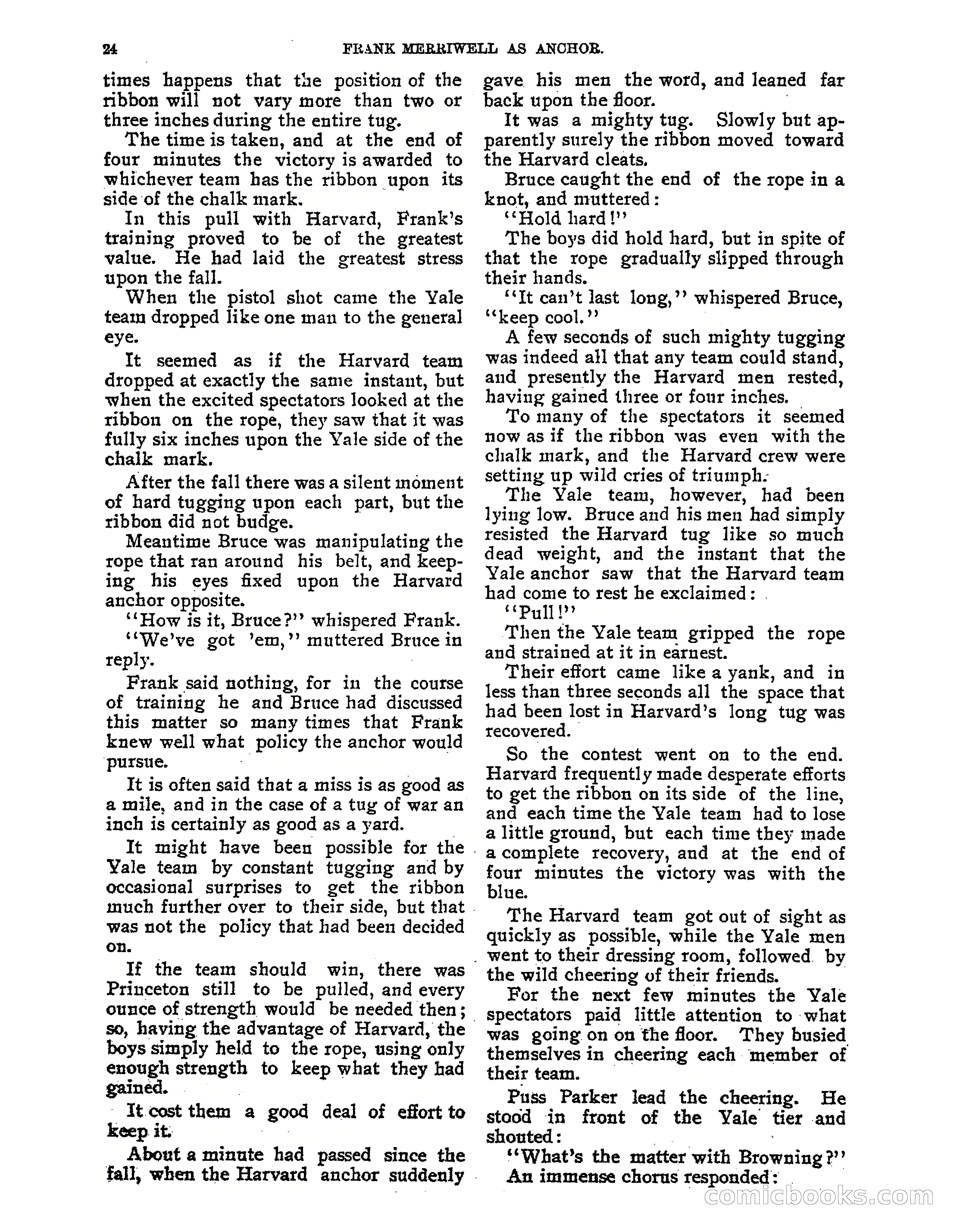 Tip Top Weekly No. 80: Frank Merriwell as 'Anchor' — page 26 of 35