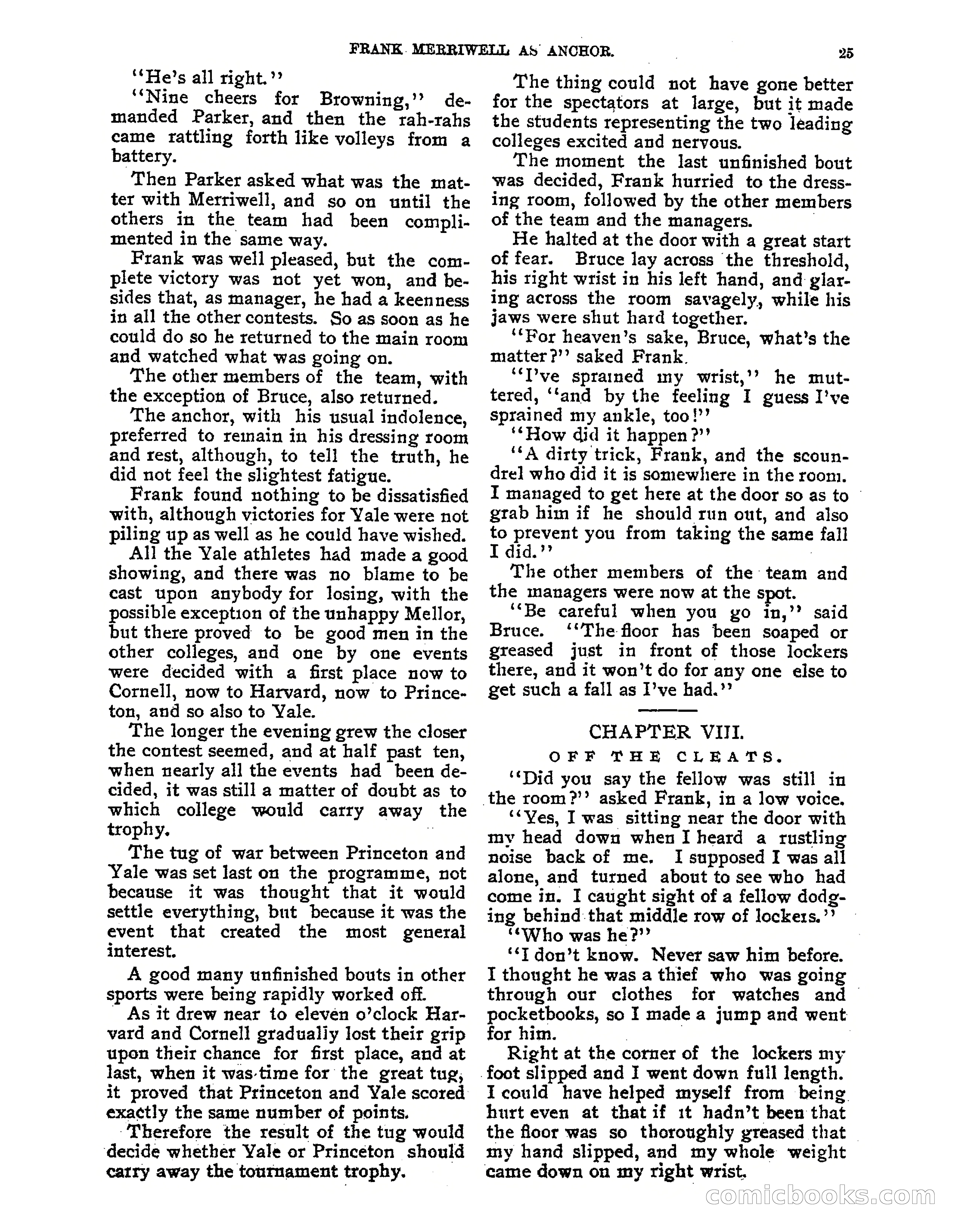 Tip Top Weekly No. 80: Frank Merriwell as 'Anchor' — page 27 of 35