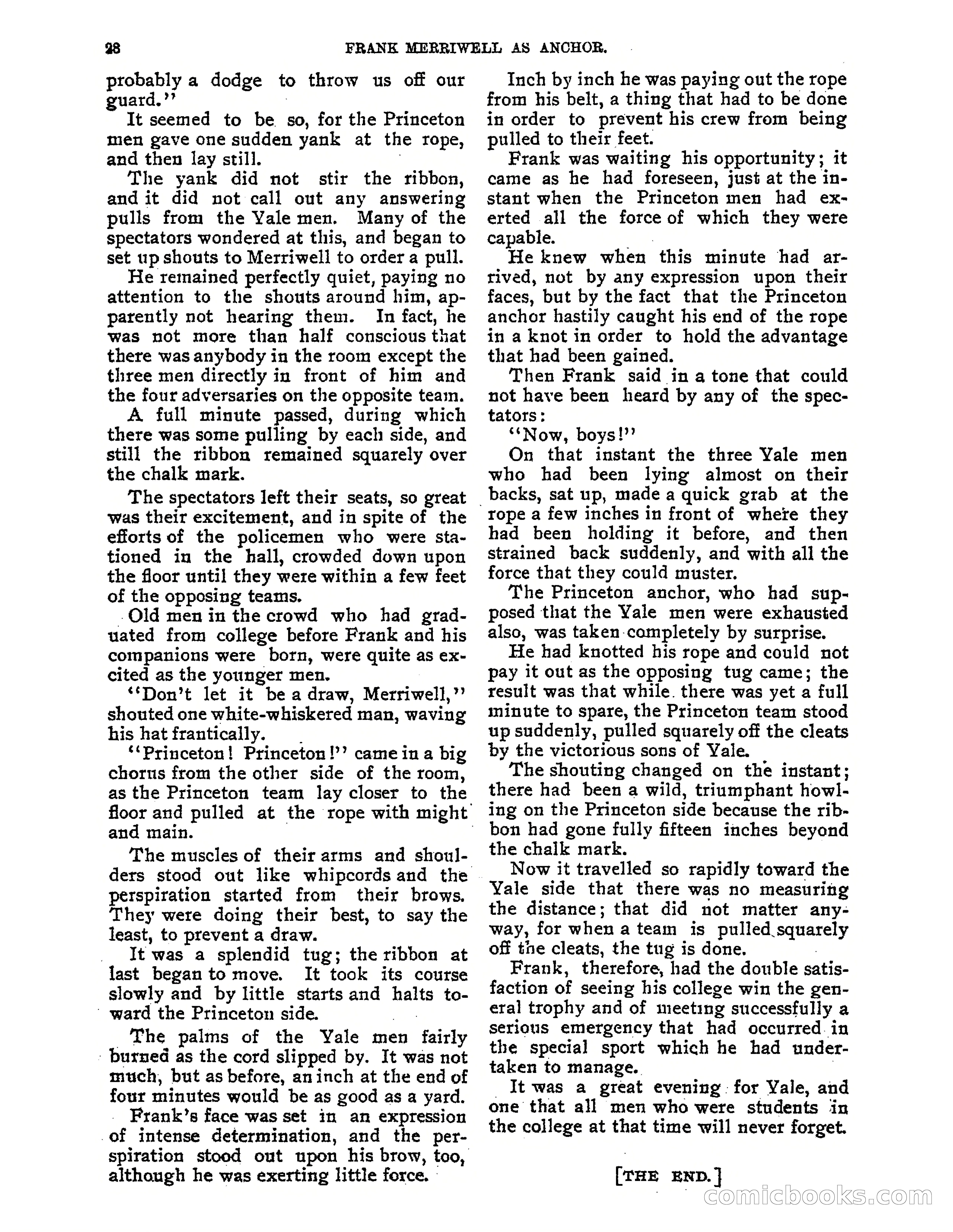 Tip Top Weekly No. 80: Frank Merriwell as 'Anchor' — page 30 of 35