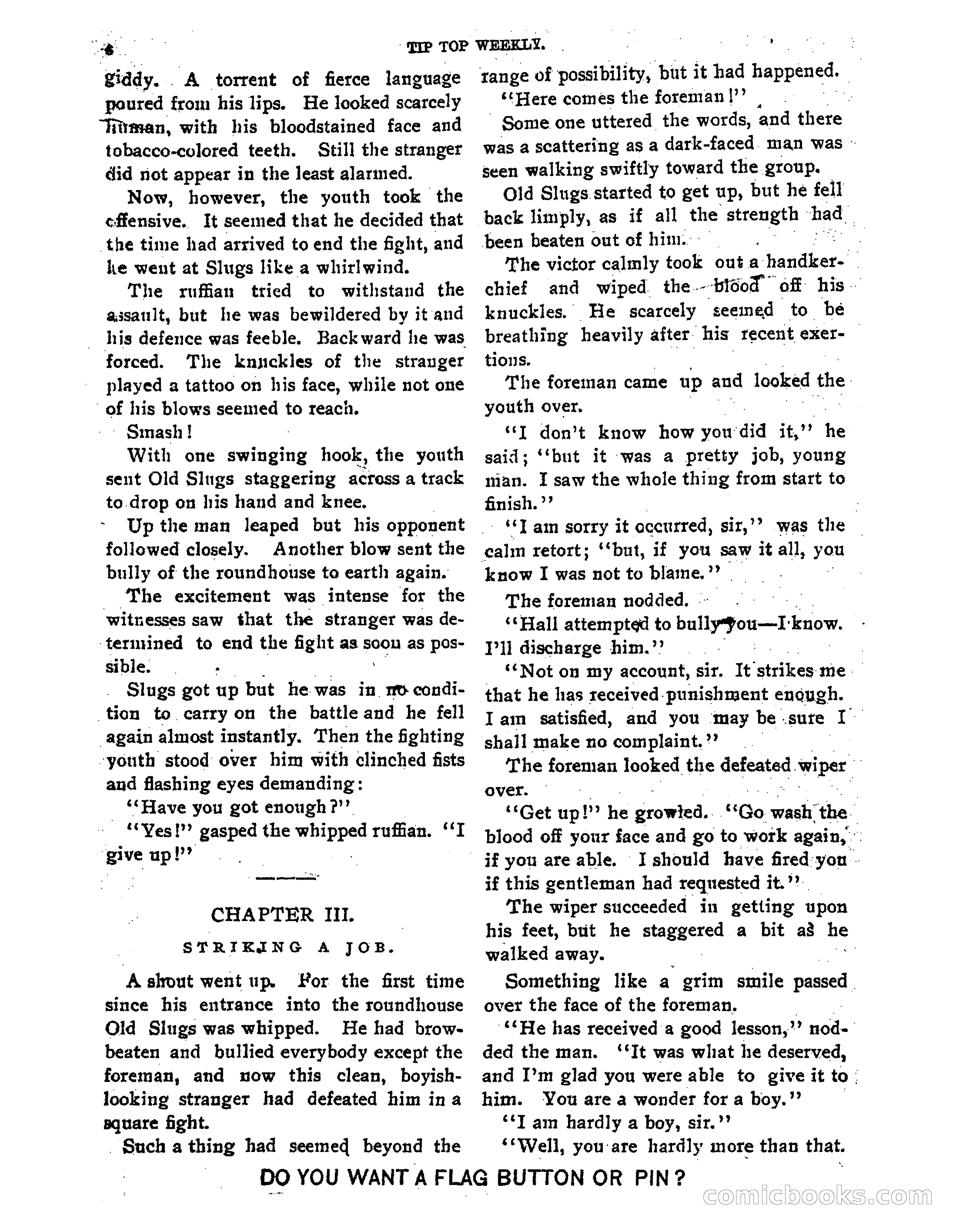 Tip Top Weekly No. 118: Frank Merriwell, Engine Wiper — page 8 of 35