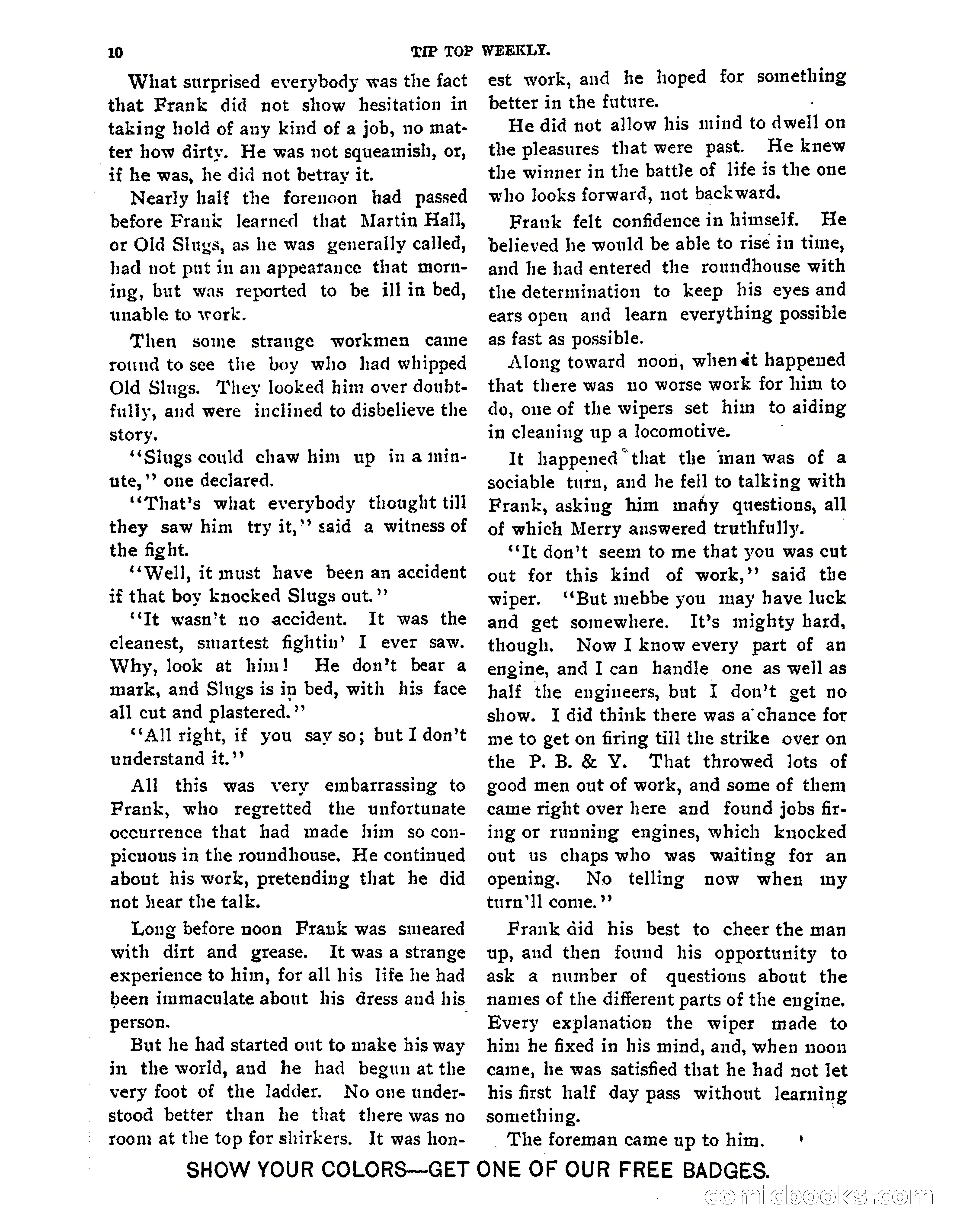 Tip Top Weekly No. 118: Frank Merriwell, Engine Wiper — page 12 of 35