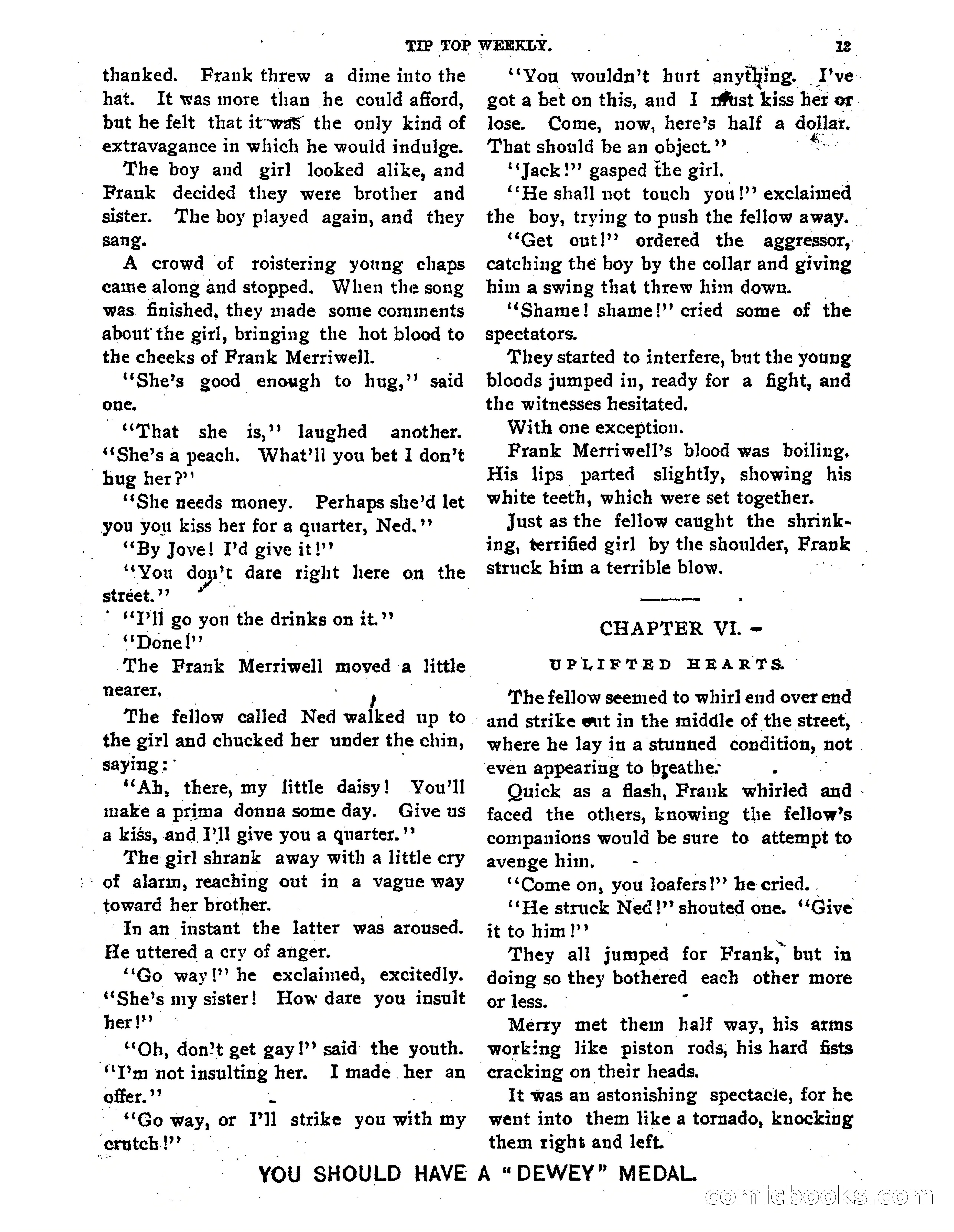 Tip Top Weekly No. 118: Frank Merriwell, Engine Wiper — page 15 of 35
