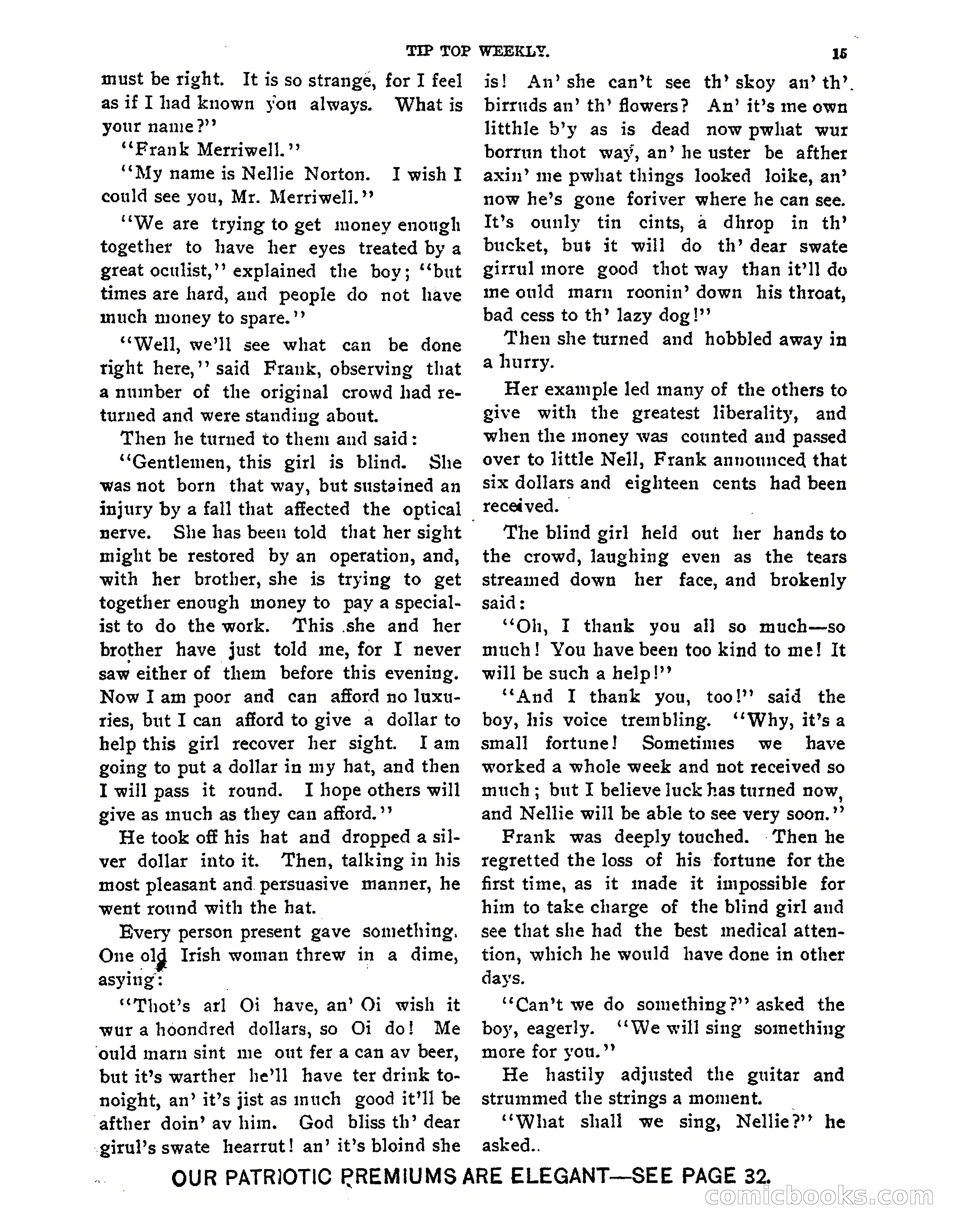 Tip Top Weekly No. 118: Frank Merriwell, Engine Wiper — page 17 of 35