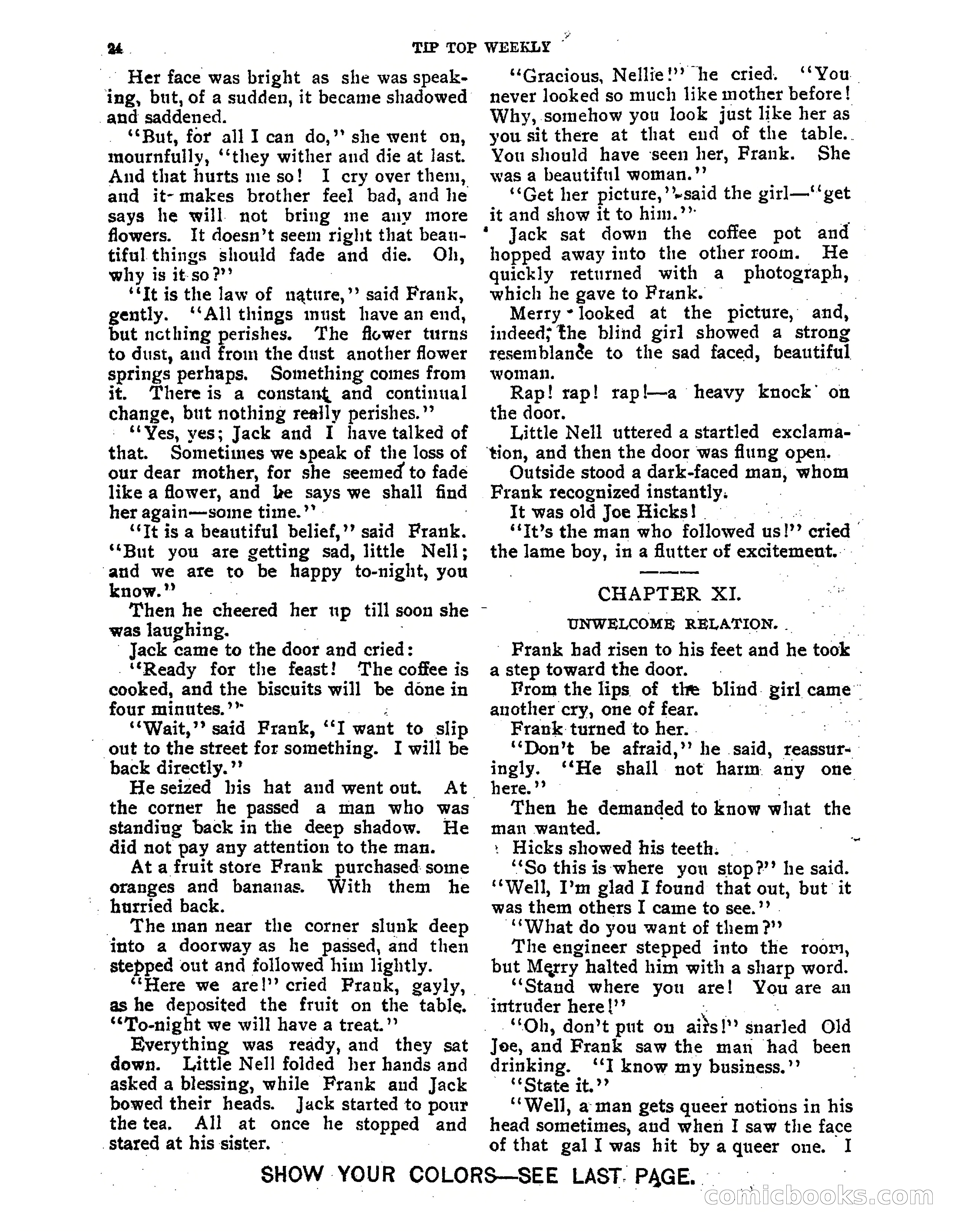 Tip Top Weekly No. 118: Frank Merriwell, Engine Wiper — page 26 of 35