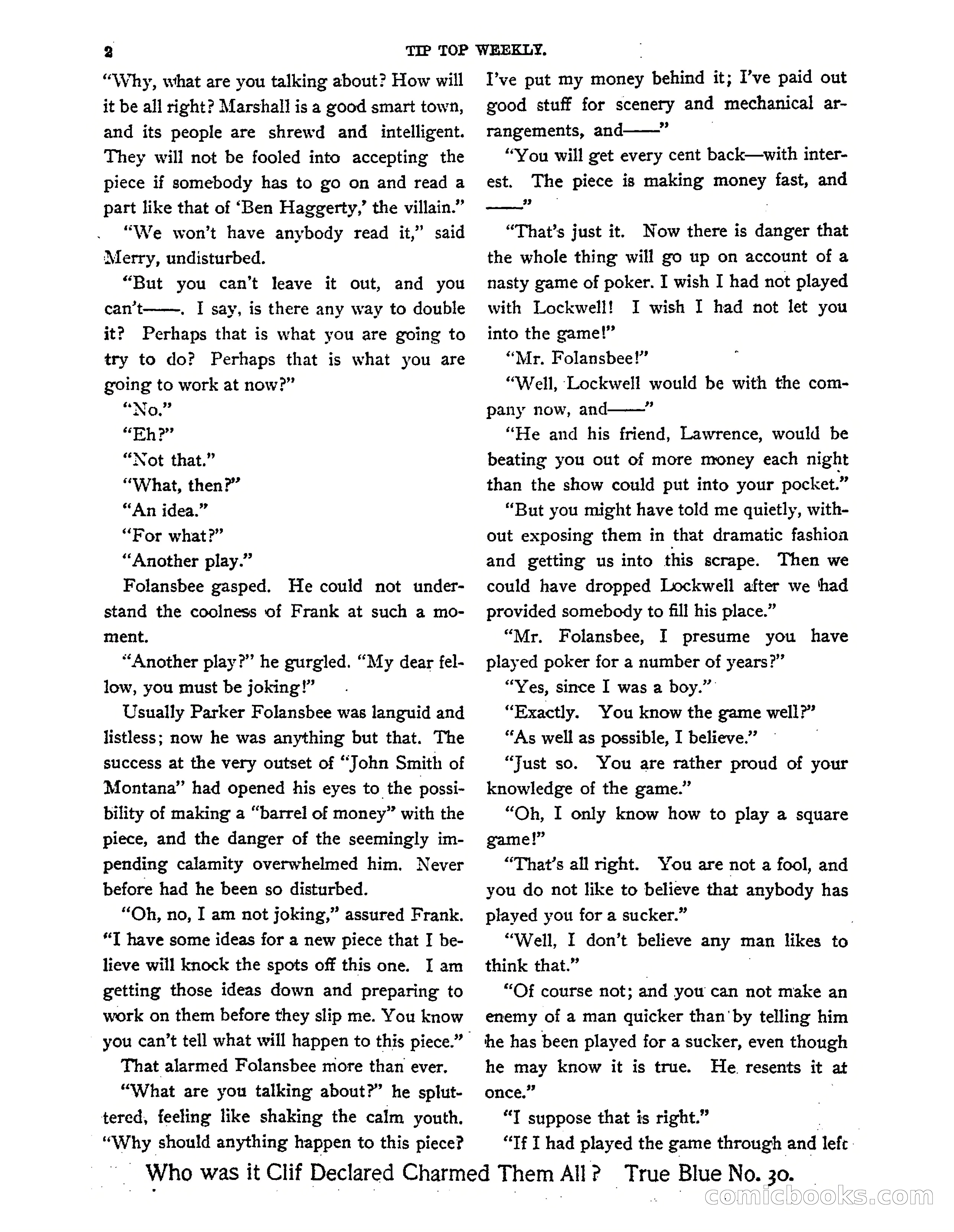 Tip Top Weekly No. 139: Frank Merriwell's Father — page 4 of 35