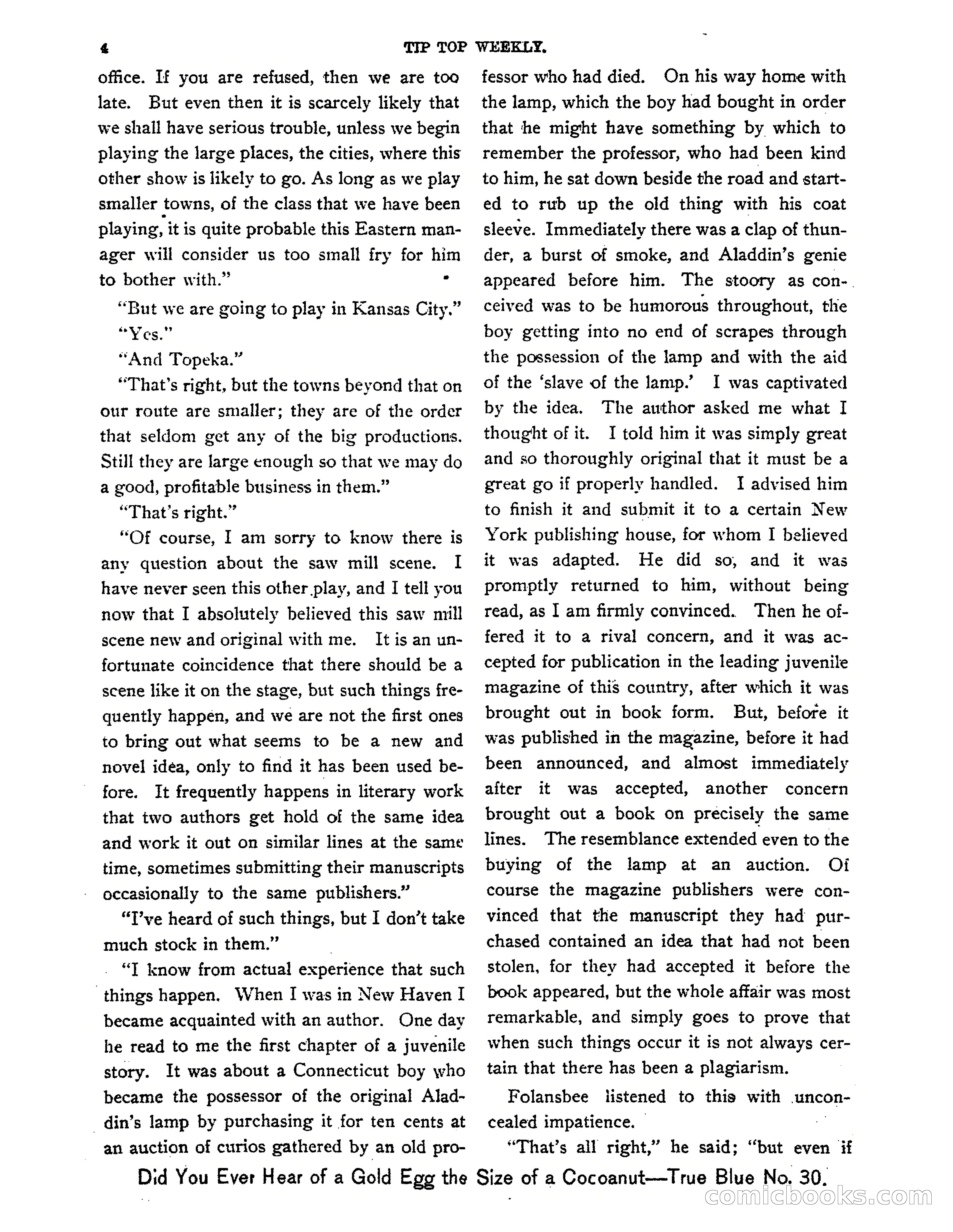 Tip Top Weekly No. 139: Frank Merriwell's Father — page 6 of 35
