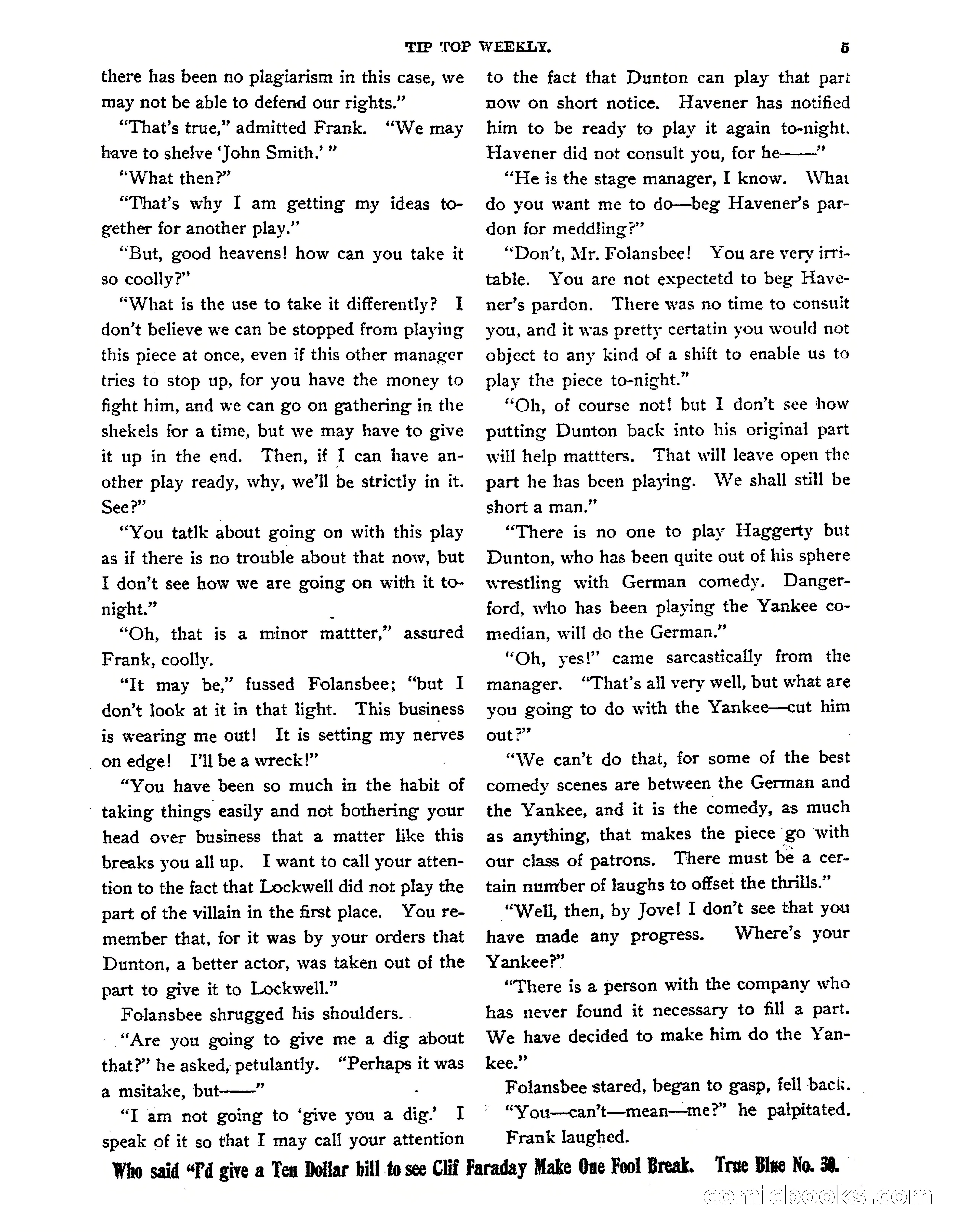 Tip Top Weekly No. 139: Frank Merriwell's Father — page 7 of 35