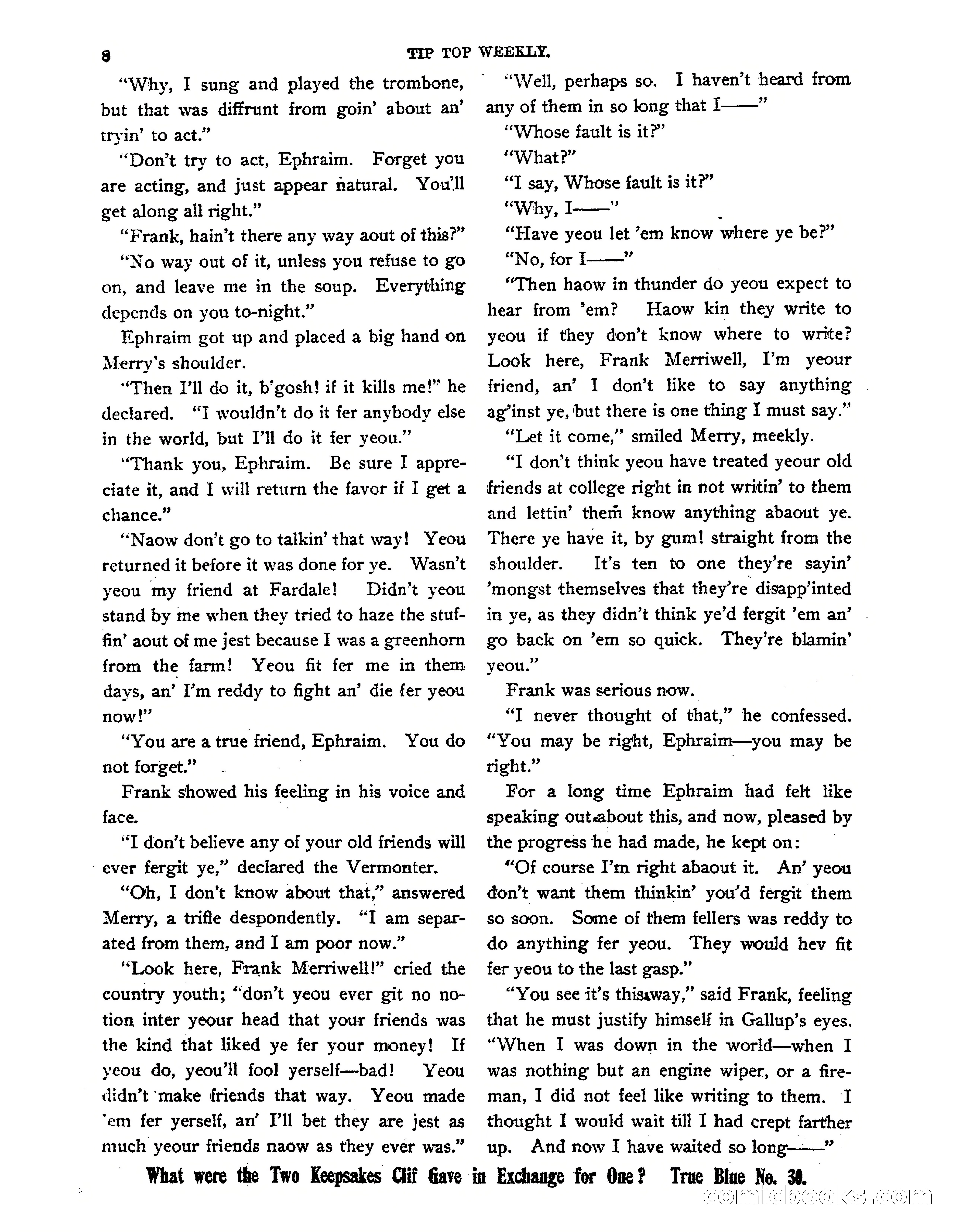Tip Top Weekly No. 139: Frank Merriwell's Father — page 10 of 35