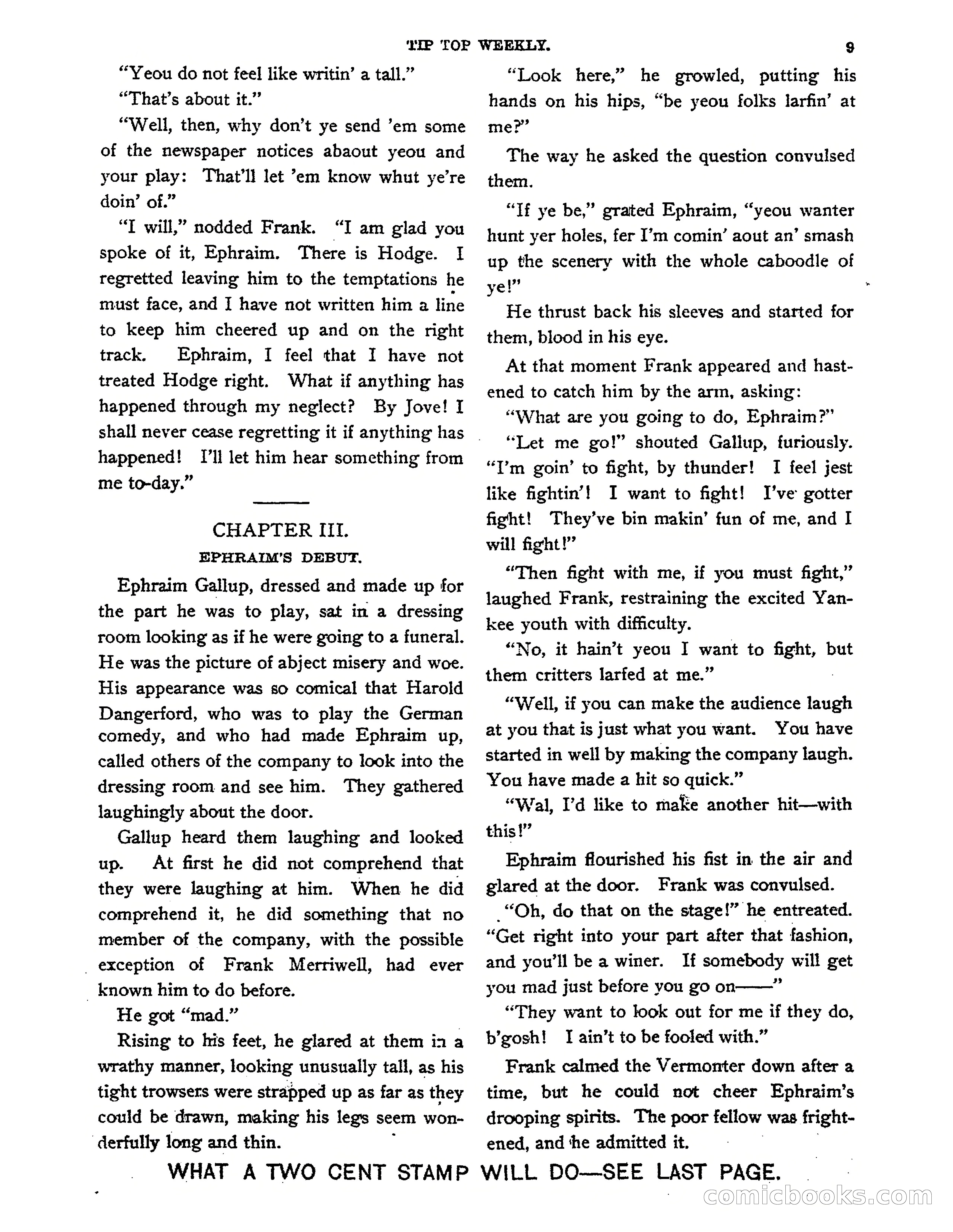 Tip Top Weekly No. 139: Frank Merriwell's Father — page 11 of 35