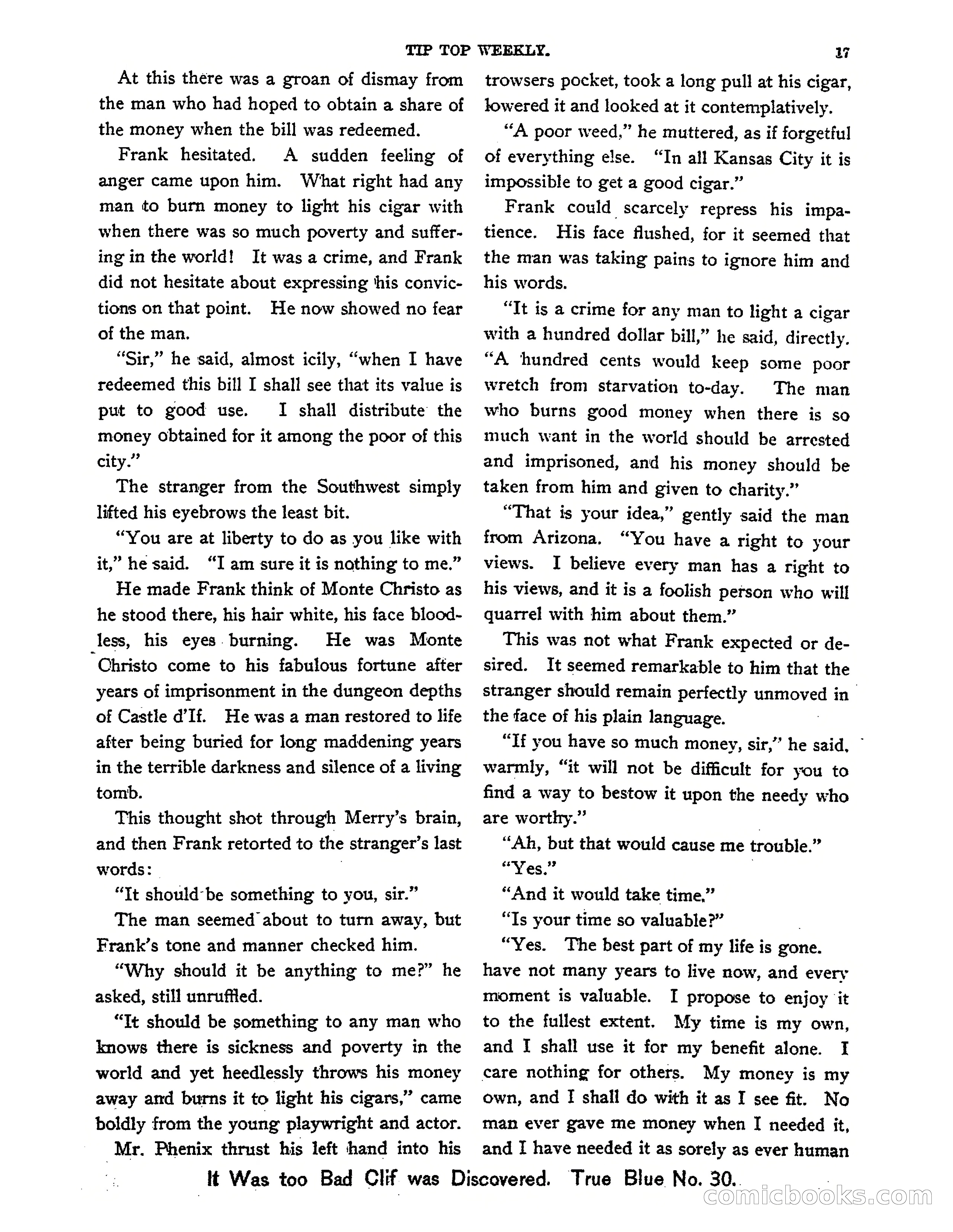 Tip Top Weekly No. 139: Frank Merriwell's Father — page 19 of 35
