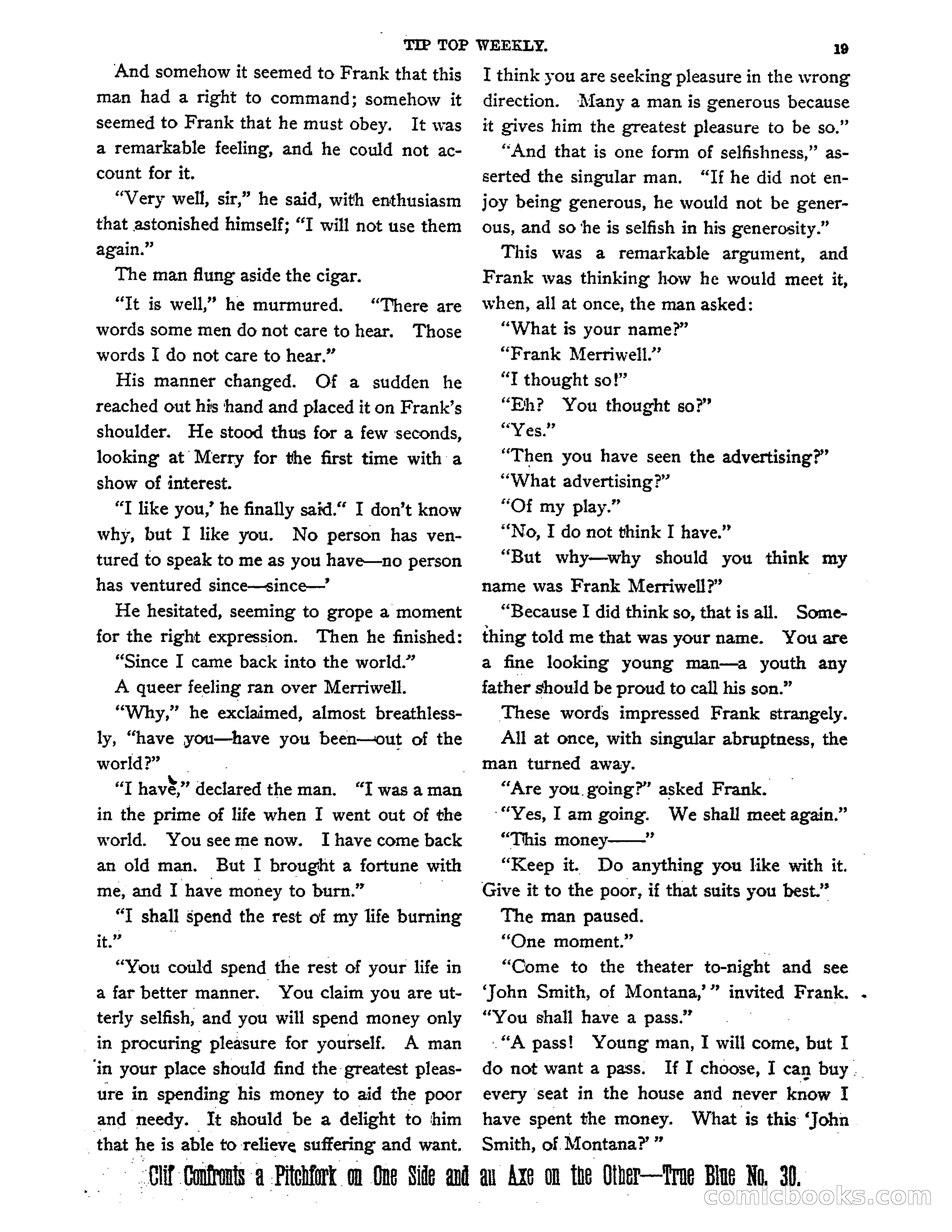 Tip Top Weekly No. 139: Frank Merriwell's Father — page 21 of 35