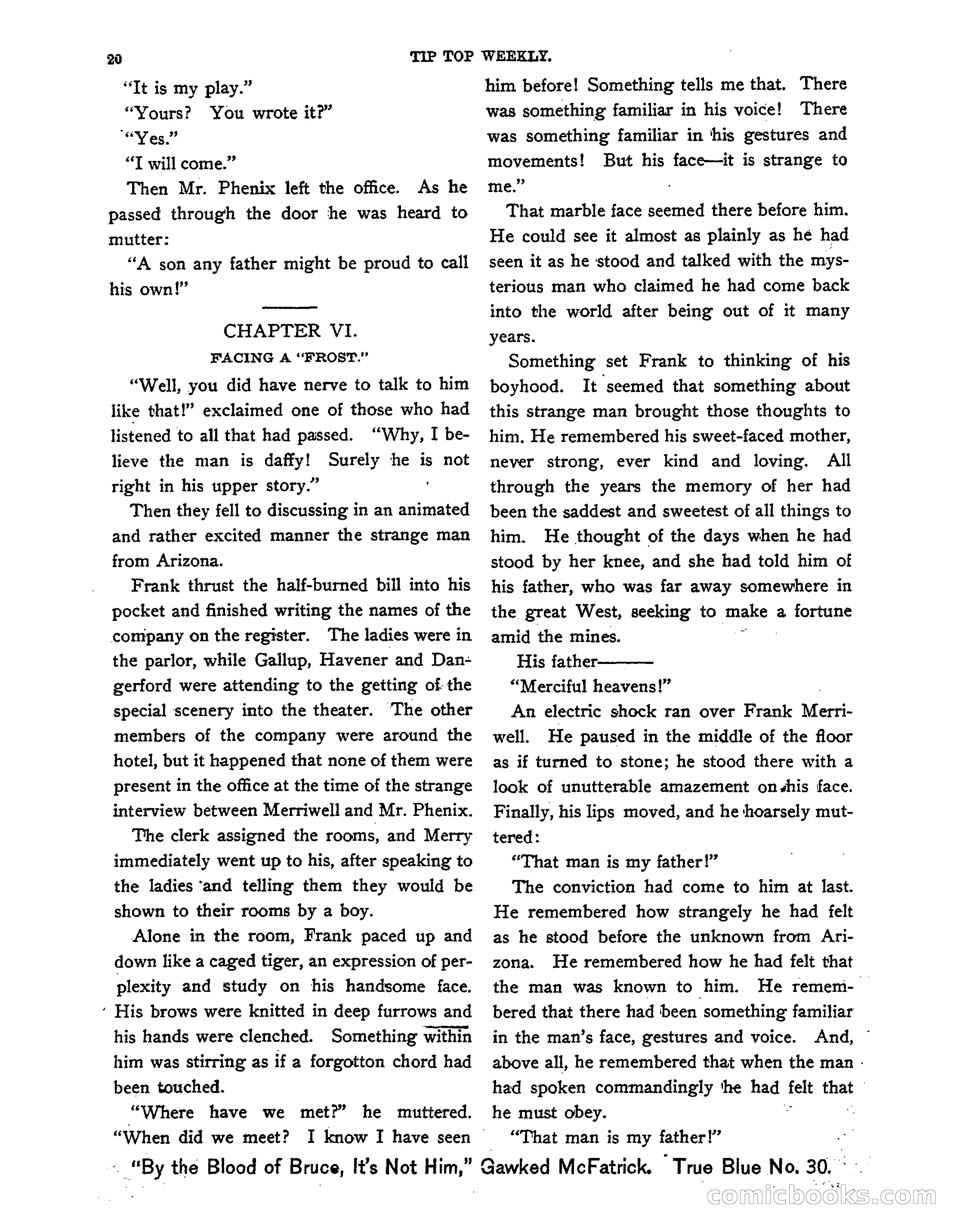 Tip Top Weekly No. 139: Frank Merriwell's Father — page 22 of 35