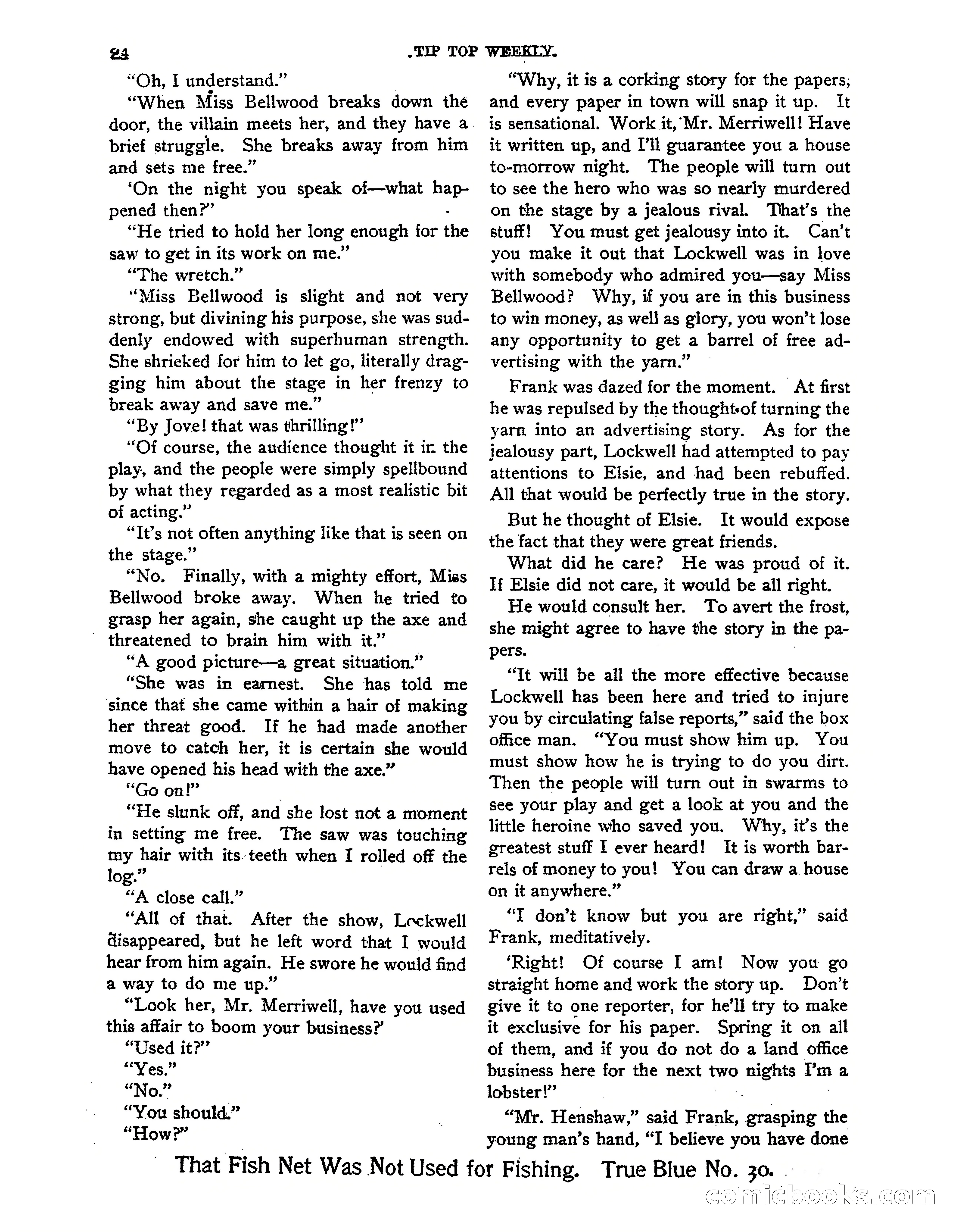 Tip Top Weekly No. 139: Frank Merriwell's Father — page 26 of 35