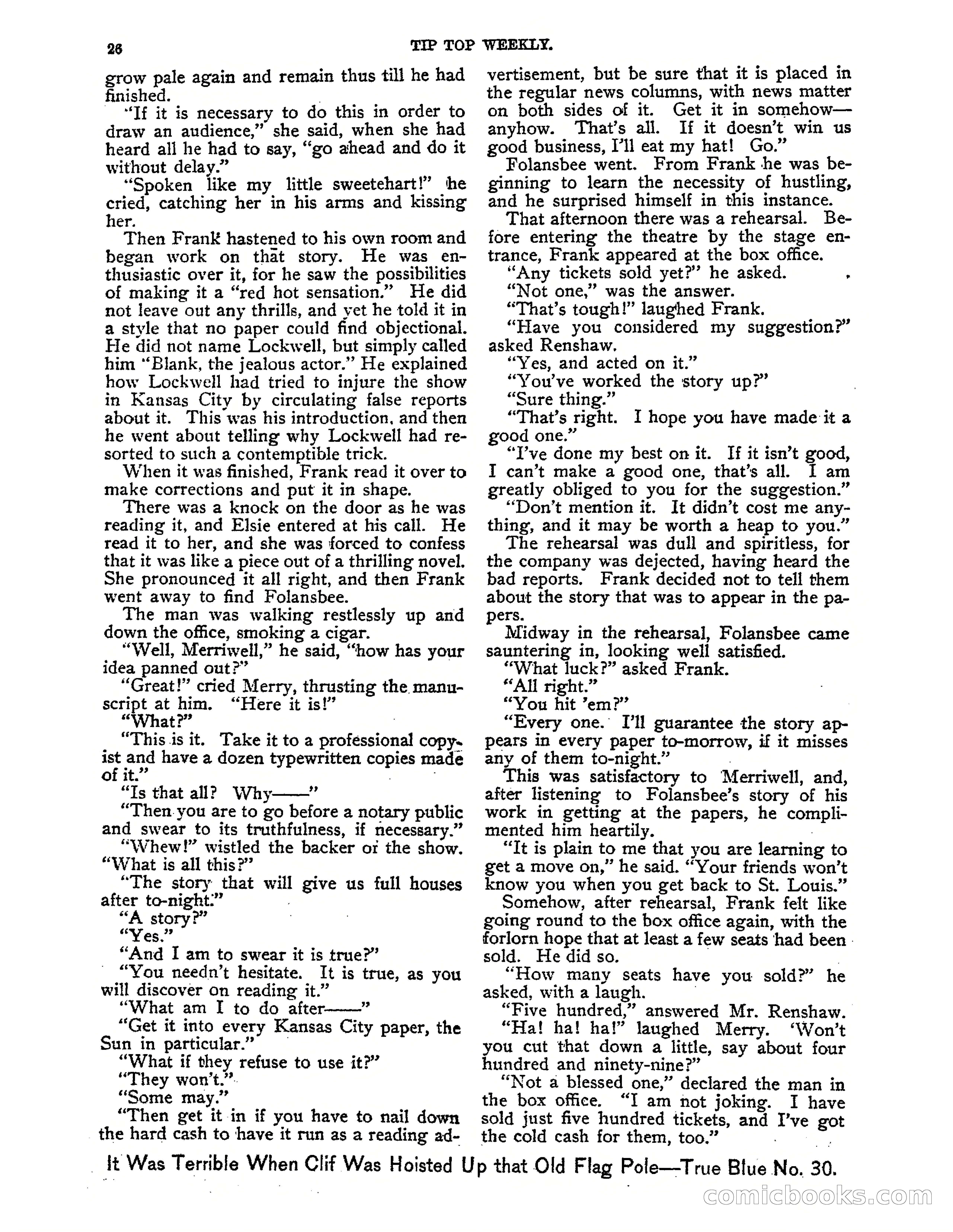 Tip Top Weekly No. 139: Frank Merriwell's Father — page 28 of 35