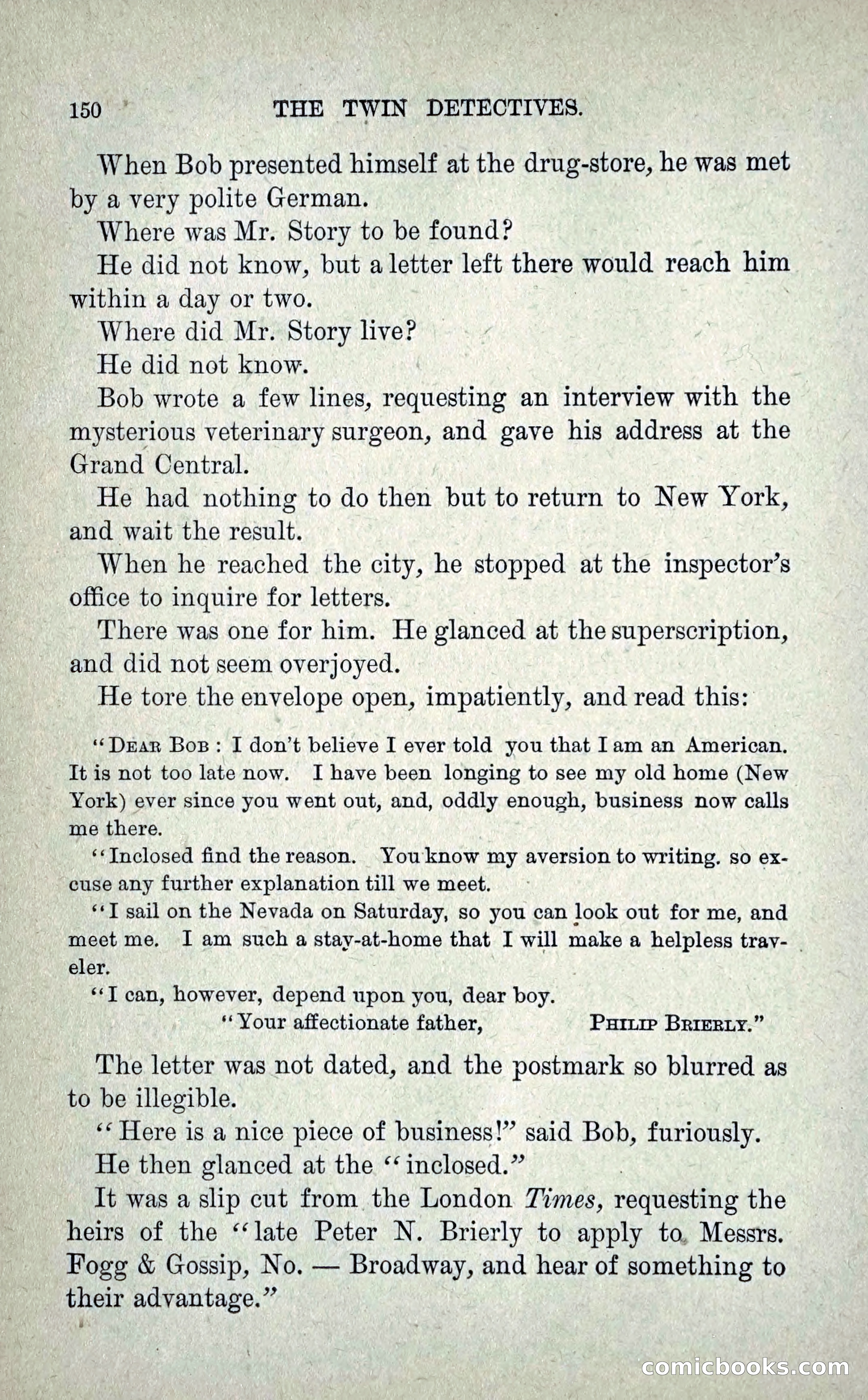 The Twin Detectives; or, The Robbers of the Tomb — page 159 of 235