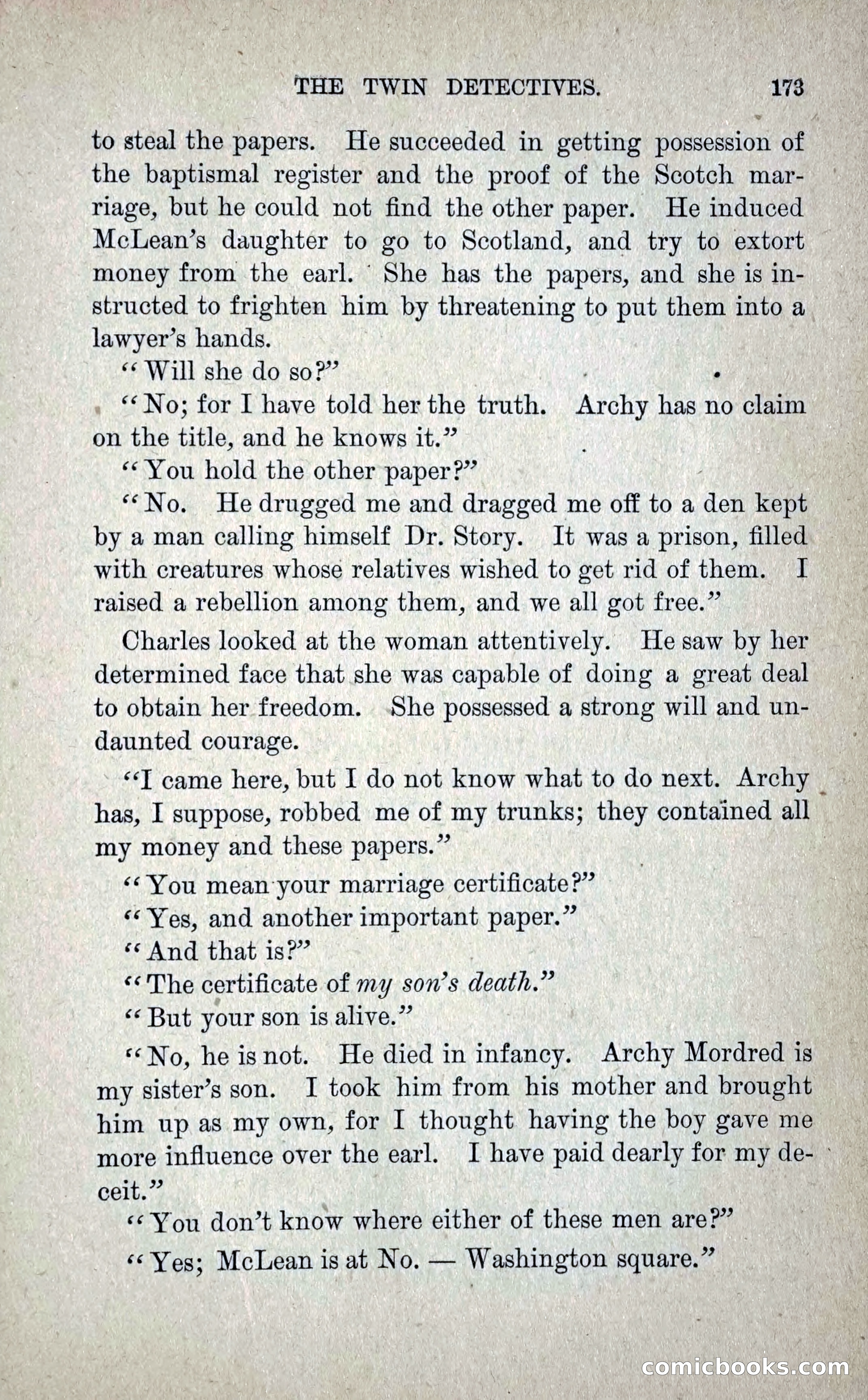 The Twin Detectives; or, The Robbers of the Tomb — page 182 of 235