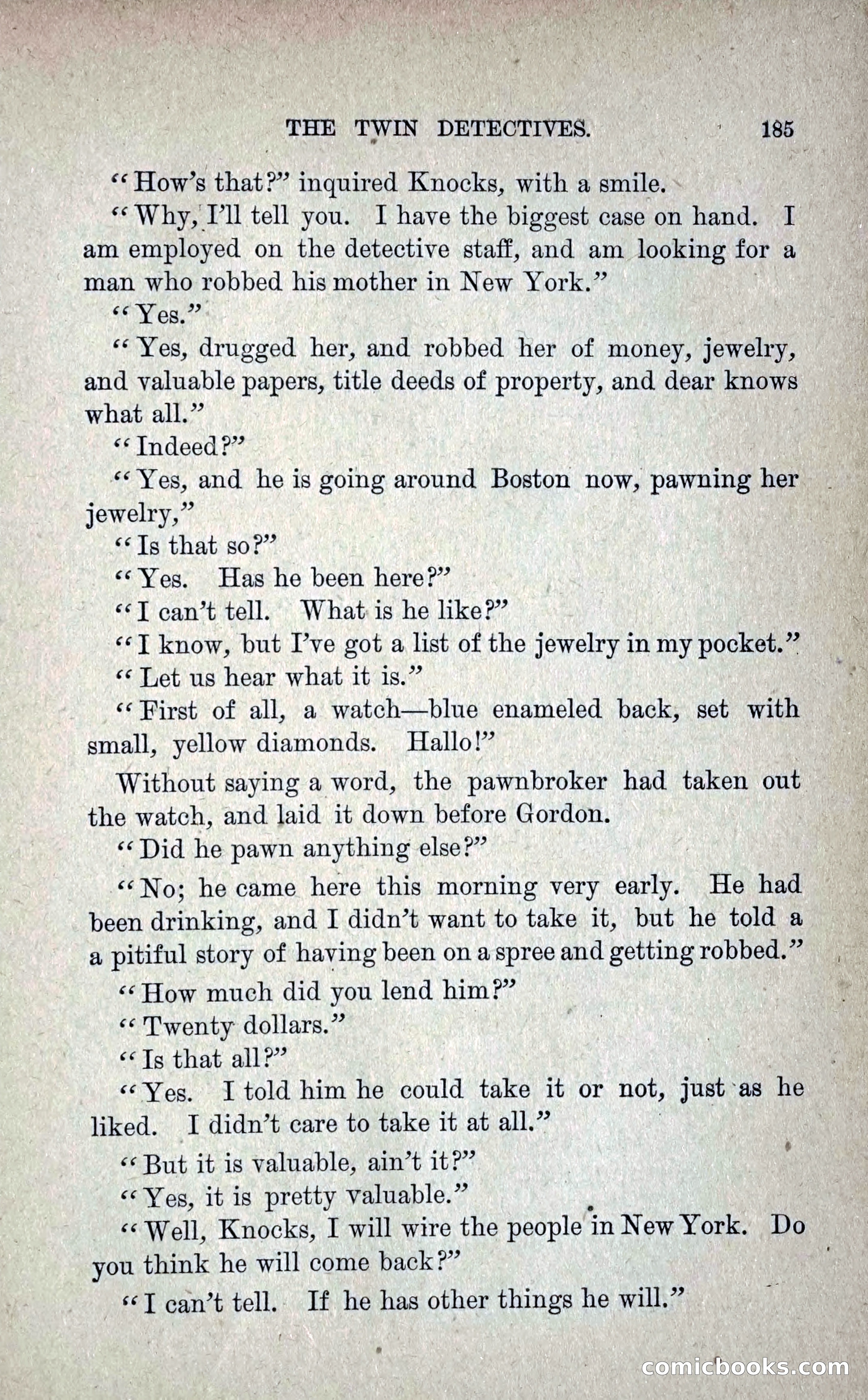 The Twin Detectives; or, The Robbers of the Tomb — page 194 of 235