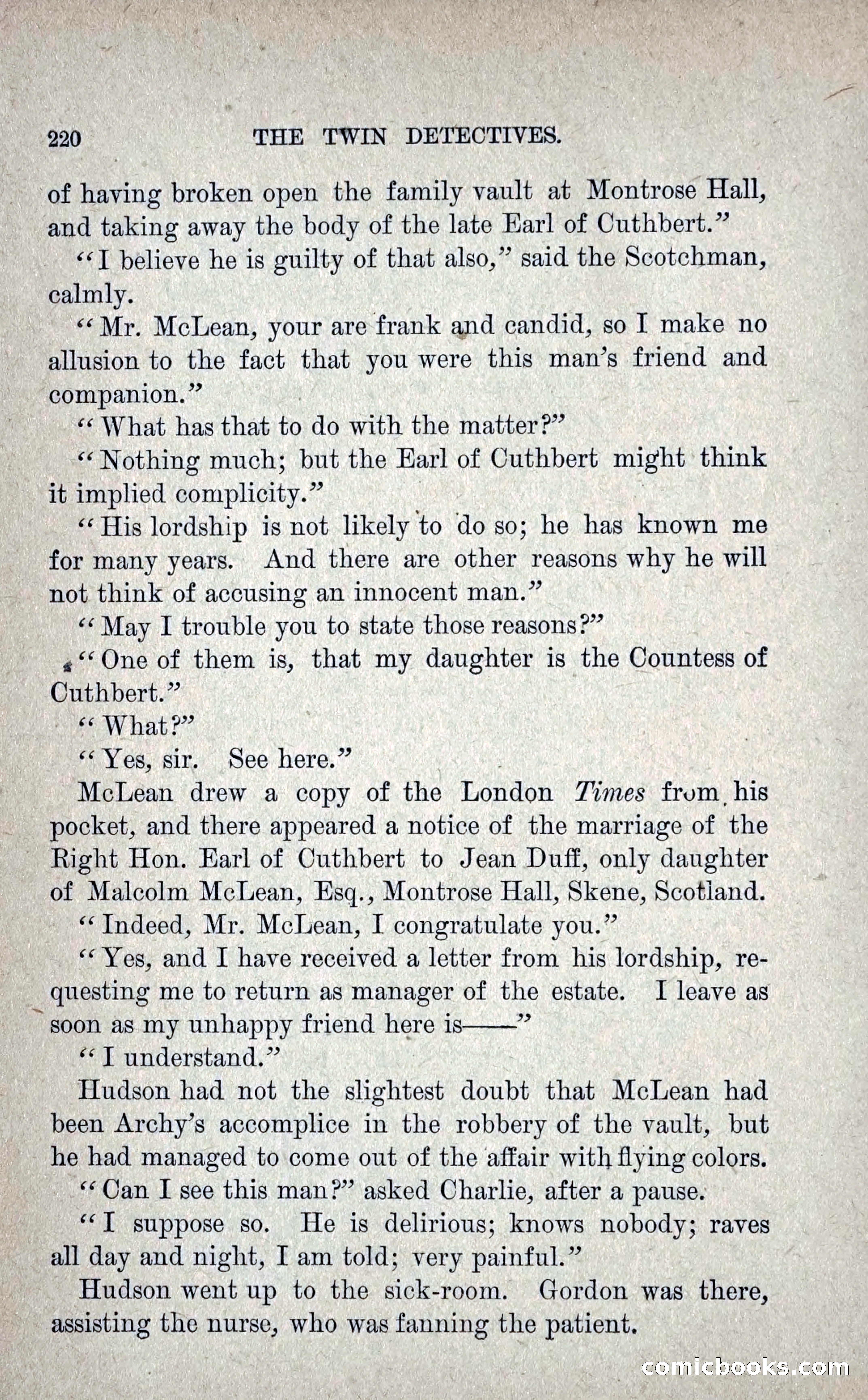 The Twin Detectives; or, The Robbers of the Tomb — page 229 of 235