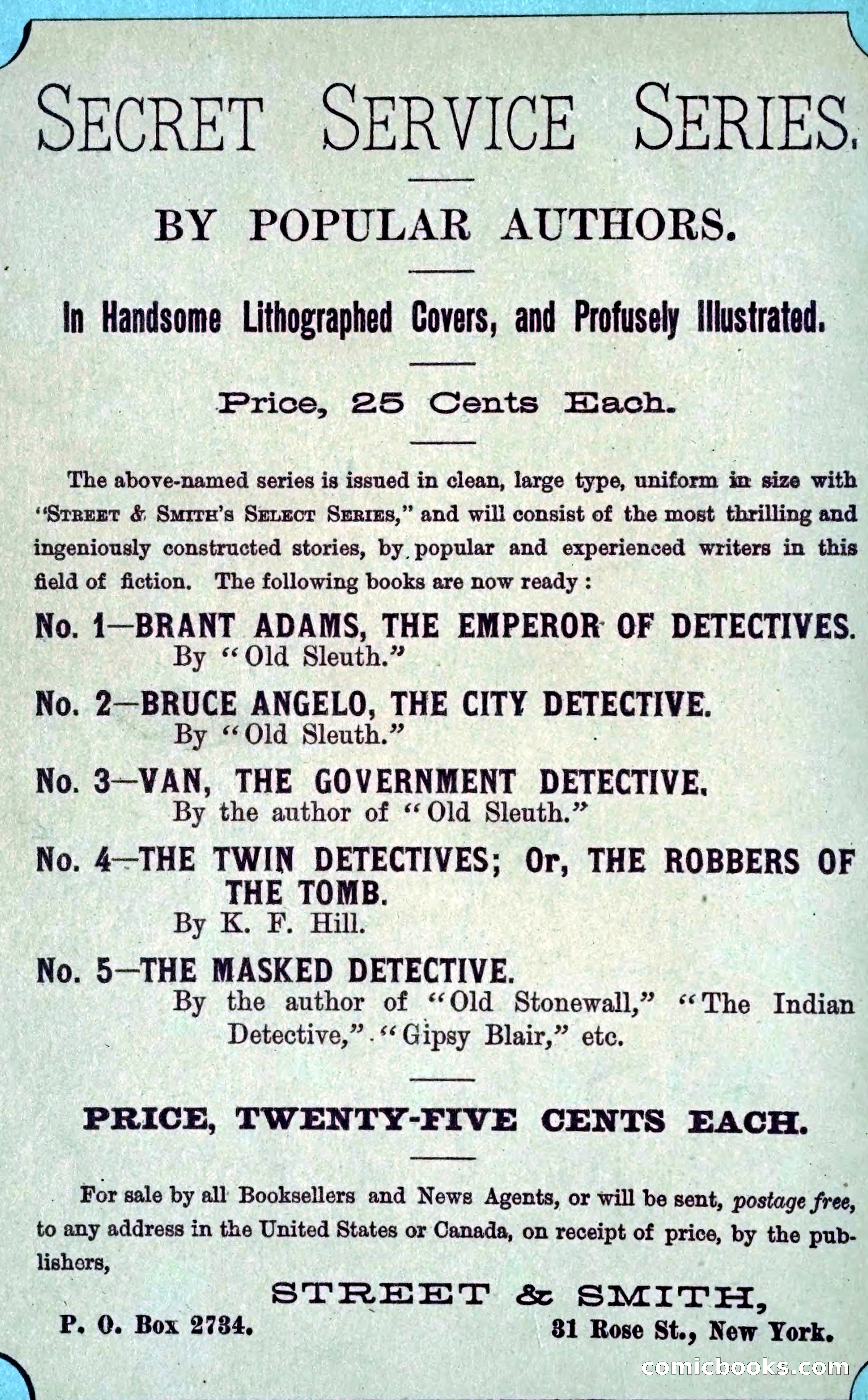 The Twin Detectives; or, The Robbers of the Tomb — page 235 of 235