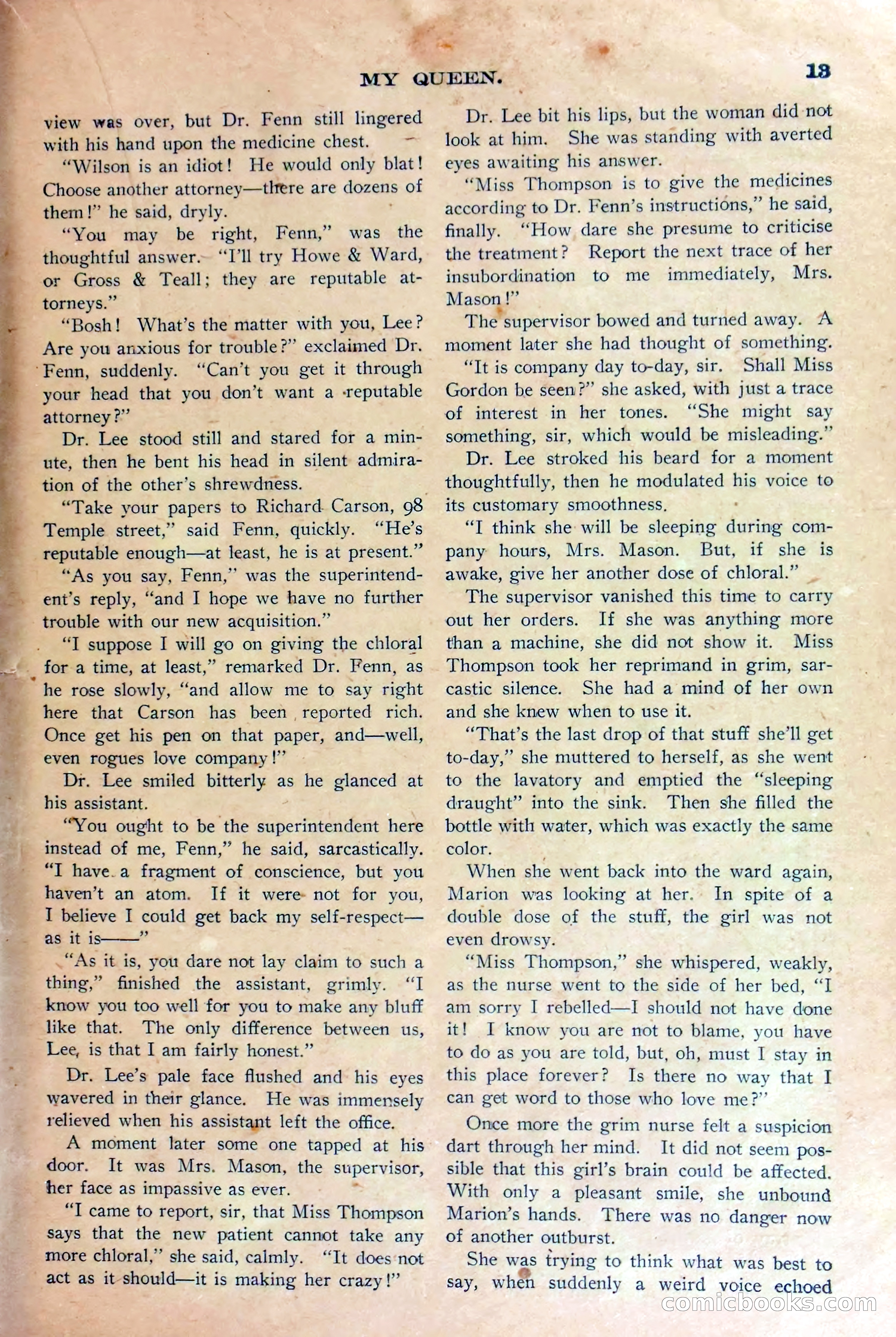 Under Lock and Key; or, Marion Marlowe's Last Role — page 16 of 36