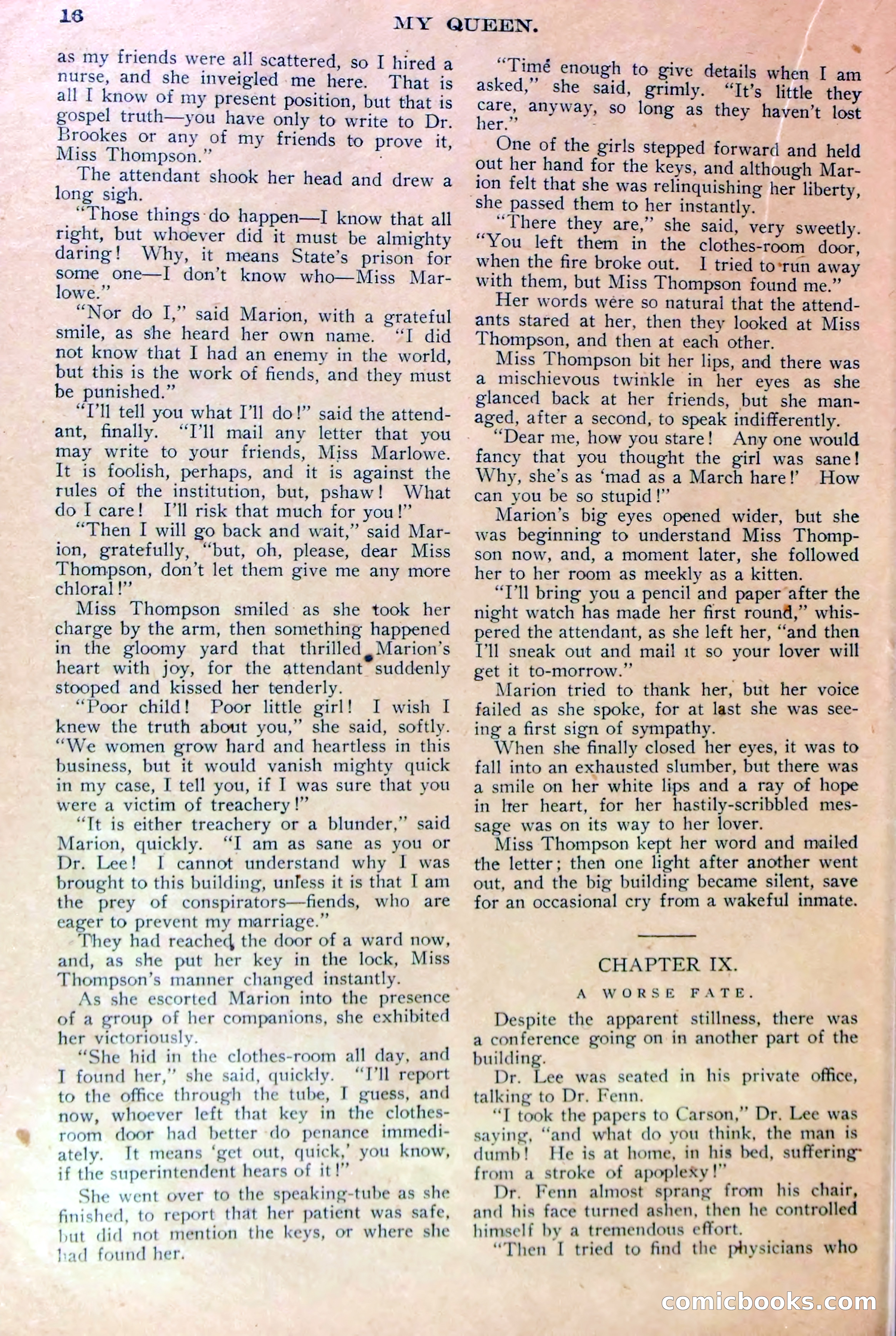 Under Lock and Key; or, Marion Marlowe's Last Role — page 19 of 36