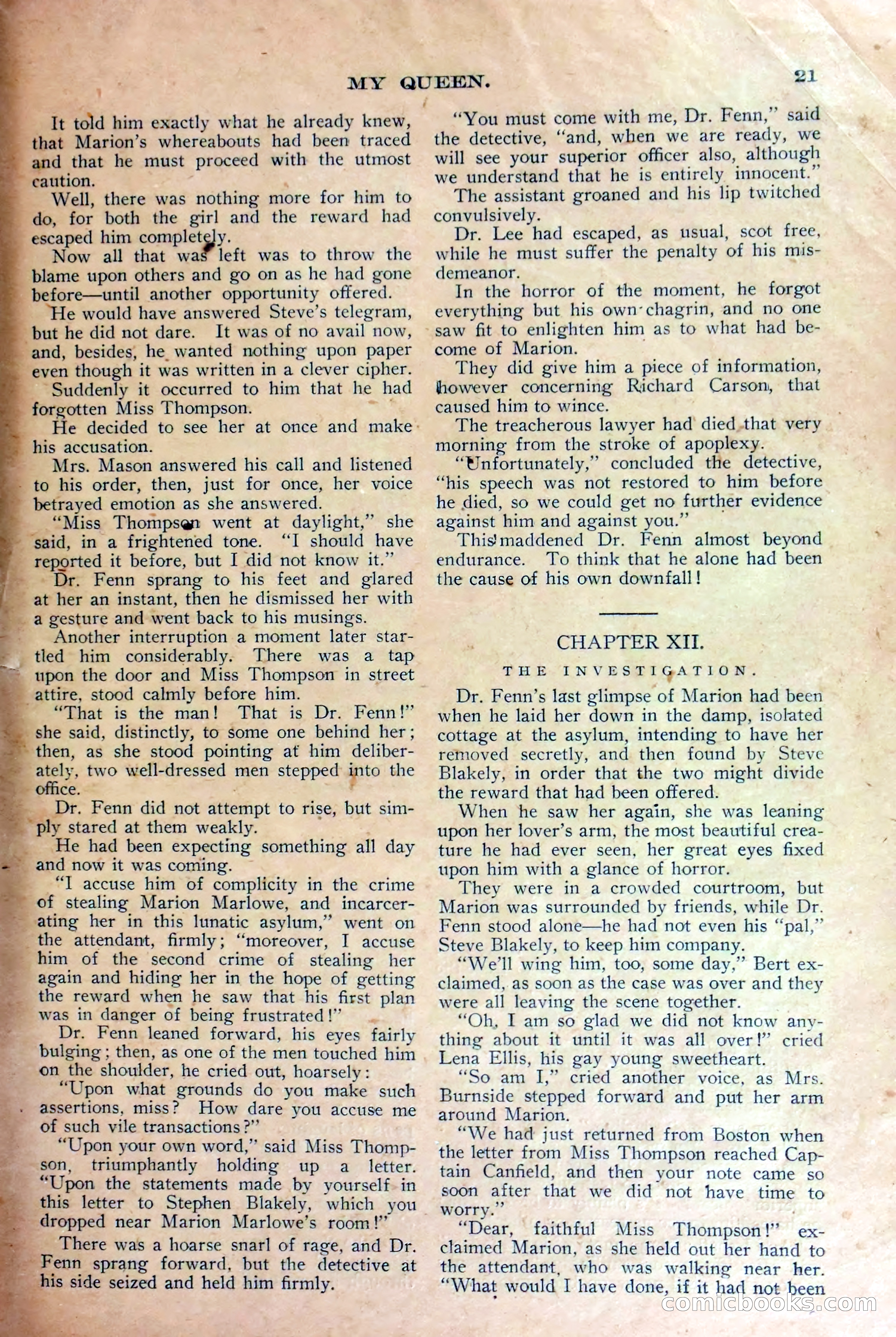 Under Lock and Key; or, Marion Marlowe's Last Role — page 24 of 36