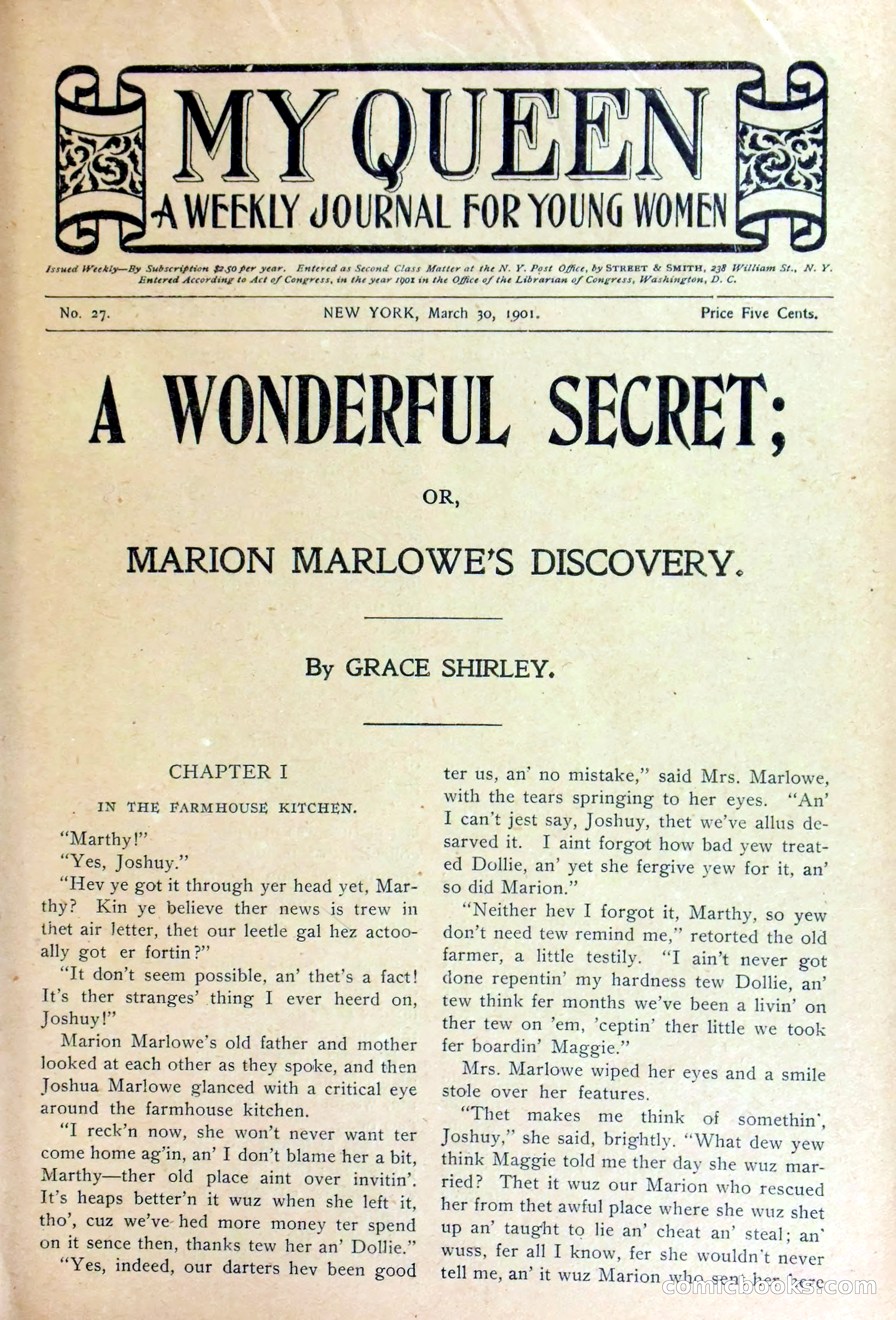 A Wonderful Secret, or Marion Marlowe's Discovery — page 4 of 36