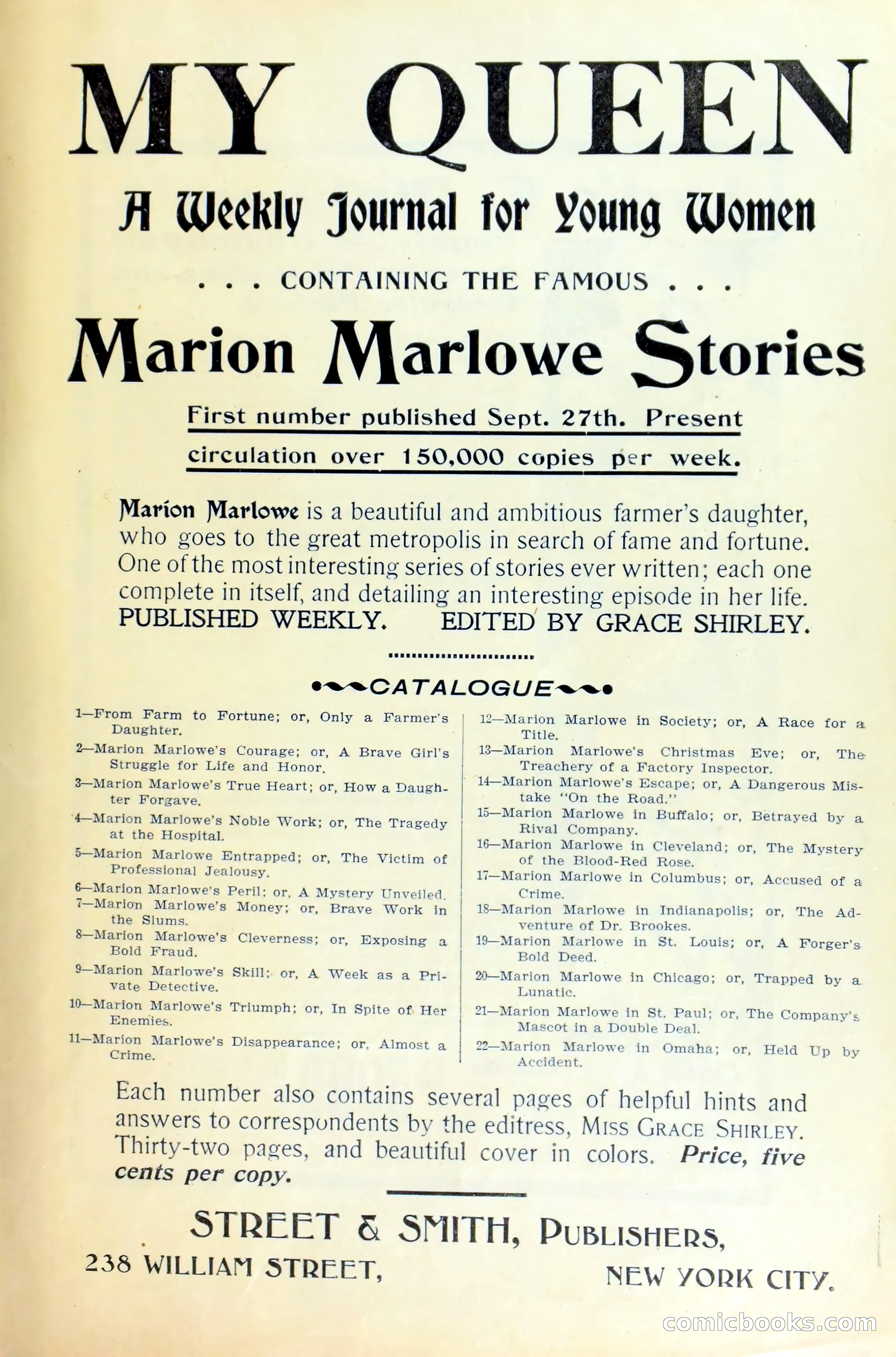 A Wonderful Secret, or Marion Marlowe's Discovery — page 36 of 36