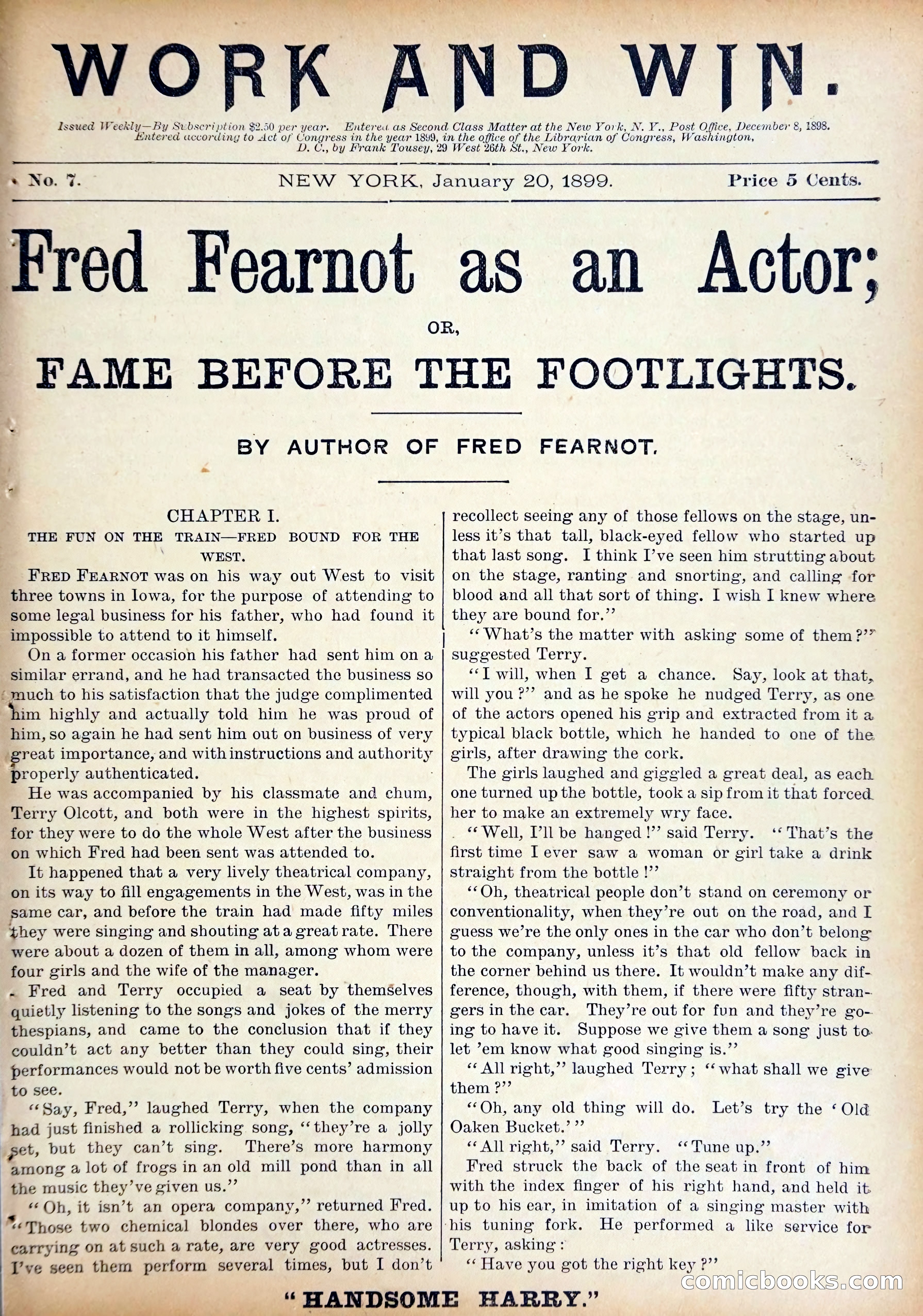 Work and Win #07: Fred Fearnot as Actor — page 3 of 36