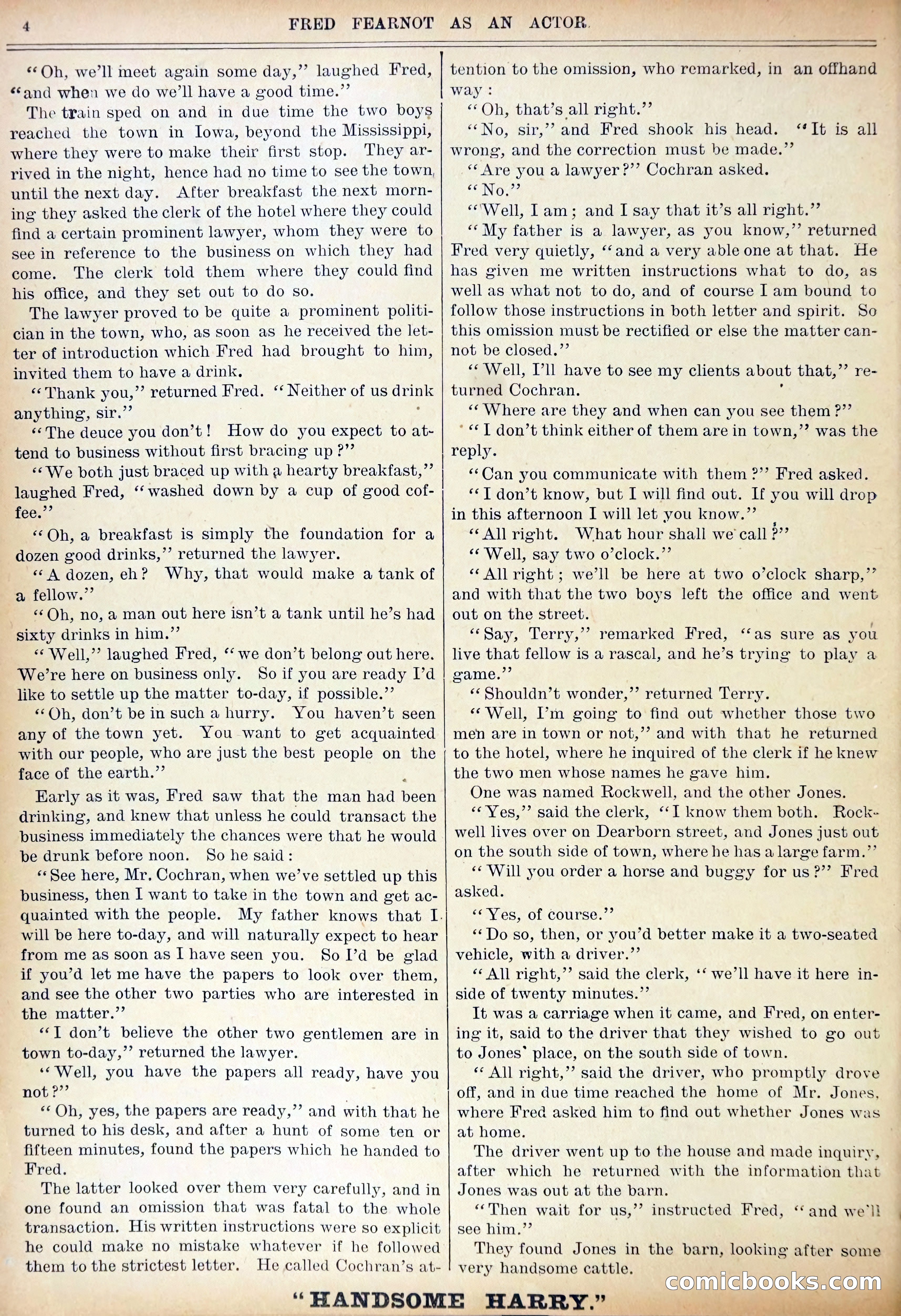 Work and Win #07: Fred Fearnot as Actor — page 6 of 36
