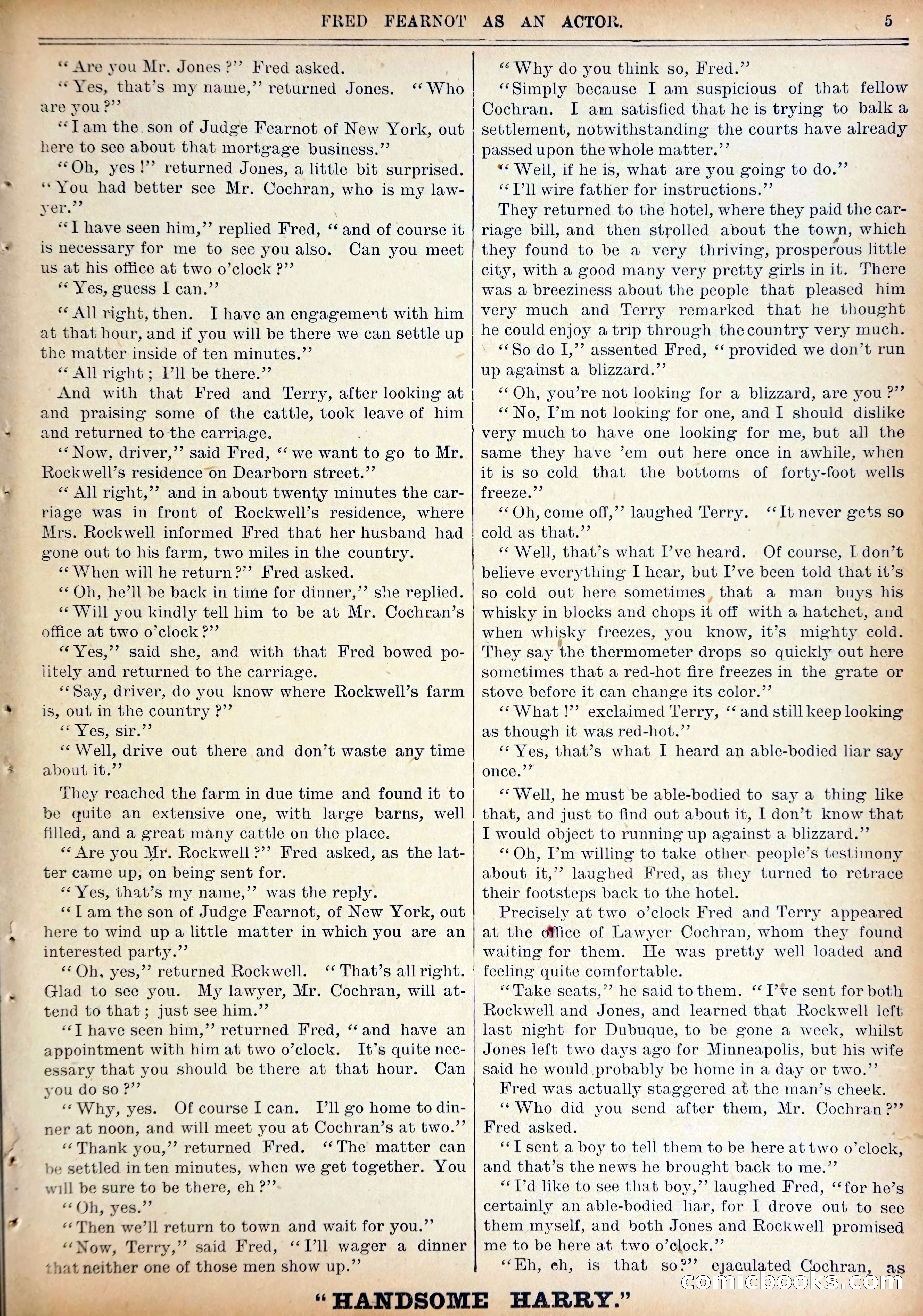 Work and Win #07: Fred Fearnot as Actor — page 7 of 36