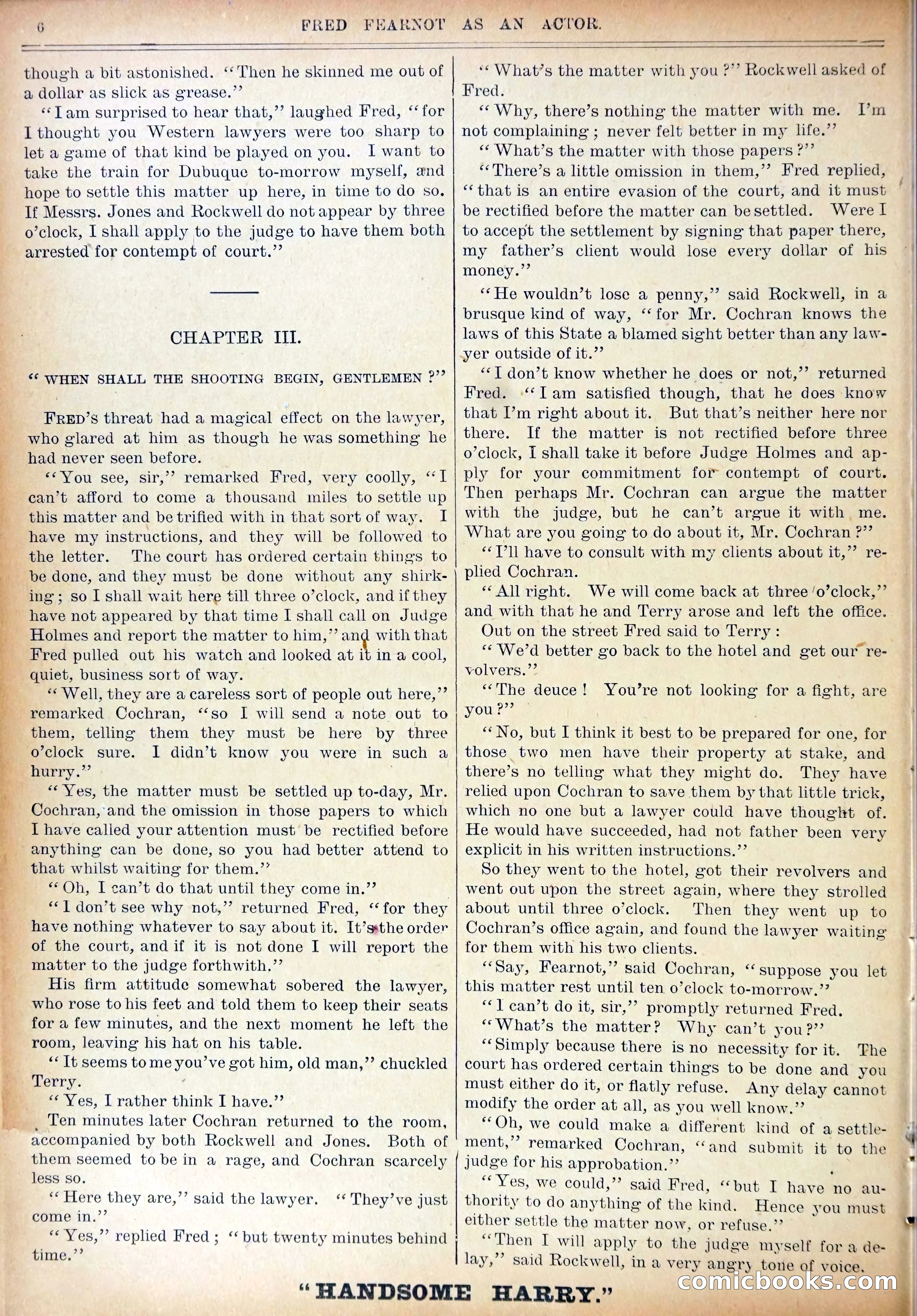 Work and Win #07: Fred Fearnot as Actor — page 8 of 36