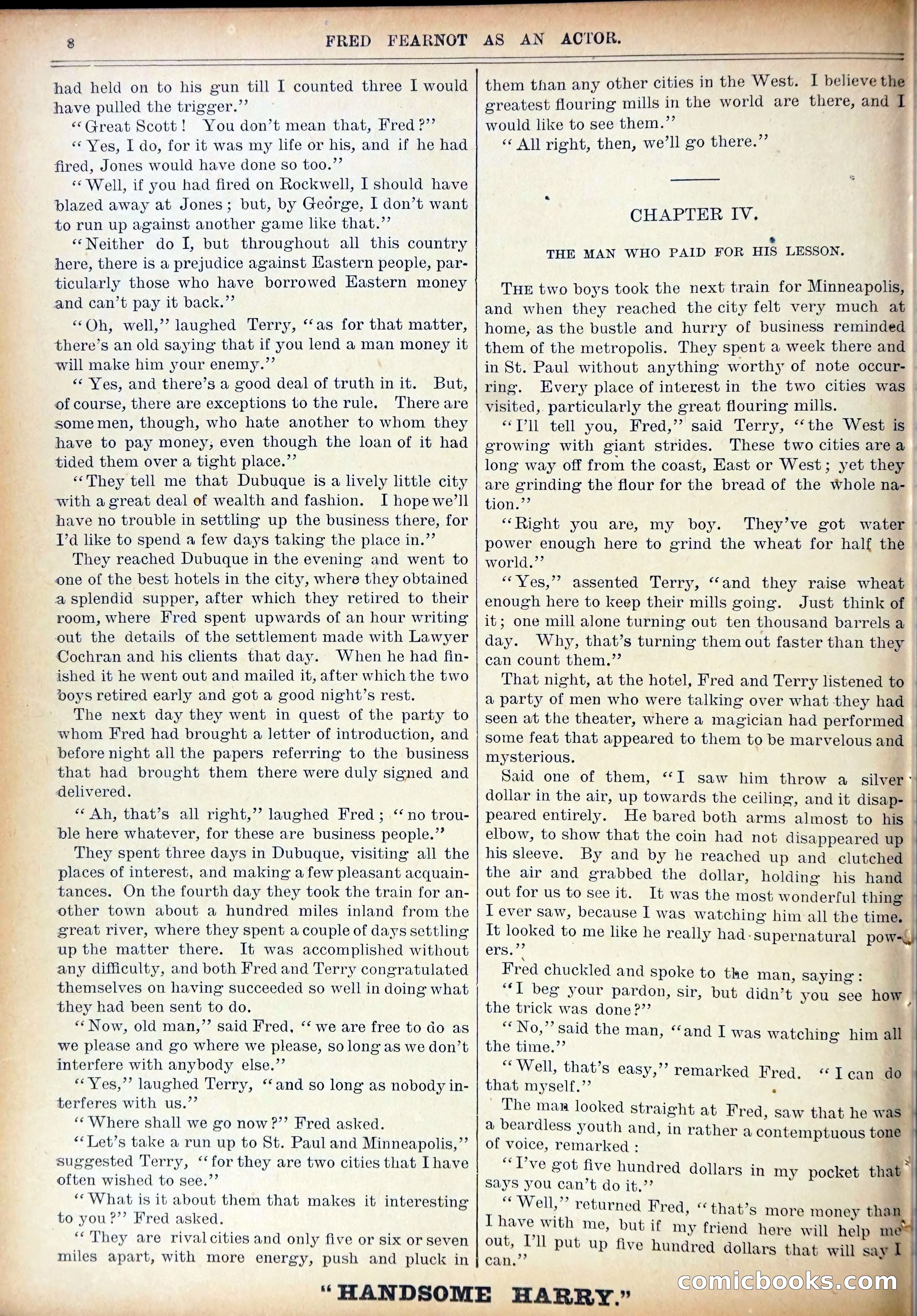 Work and Win #07: Fred Fearnot as Actor — page 10 of 36